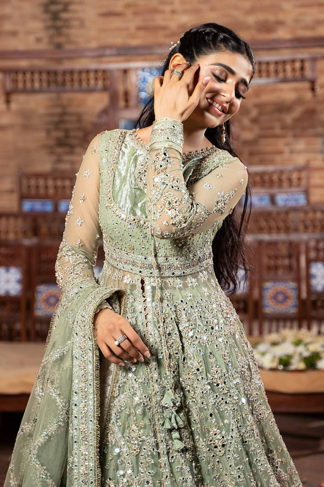 Maria B | Bridal Couture | Sarai - Designer Dress with Intricate embroidery and embellishments. Shop elegent wedding dress at Maria Faisal.