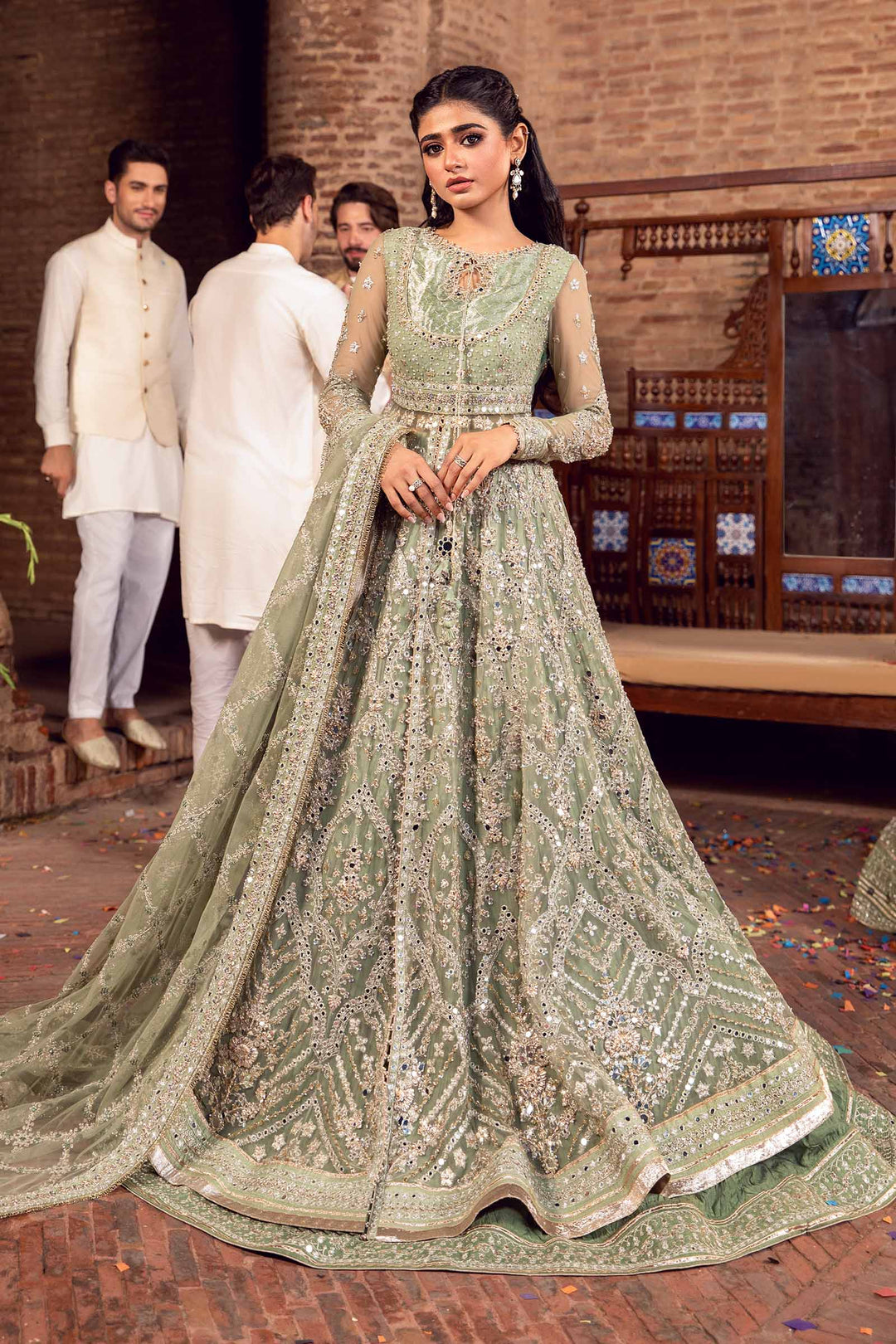 Maria B | Bridal Couture | Sarai - Designer Dress with Intricate embroidery and embellishments. Shop elegent wedding dress at Maria Faisal.