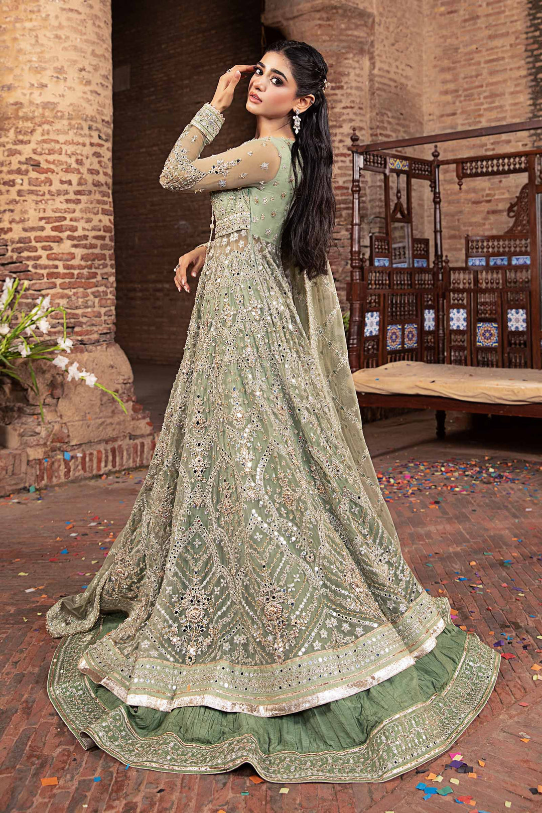 Maria B | Bridal Couture | Sarai - Designer Dress with Intricate embroidery and embellishments. Shop elegent wedding dress at Maria Faisal.