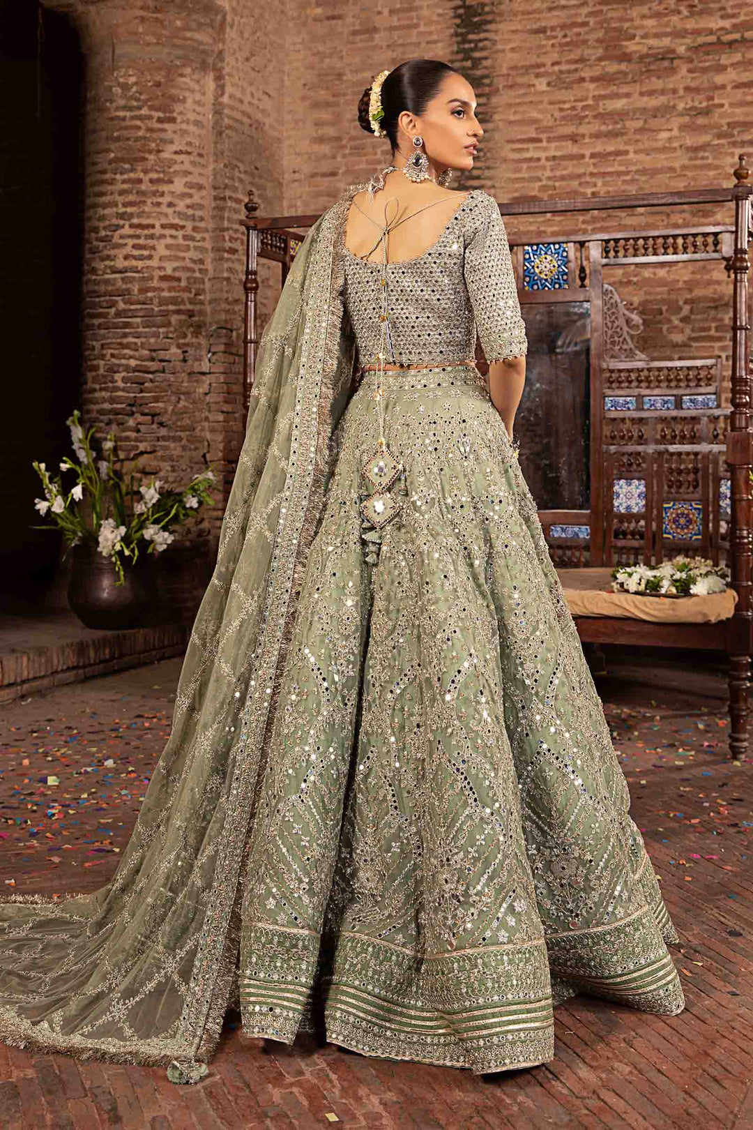 Maria B | Bridal Couture | Sarai - Designer Dress with Intricate embroidery and embellishments. Shop elegent wedding dress at Maria Faisal.