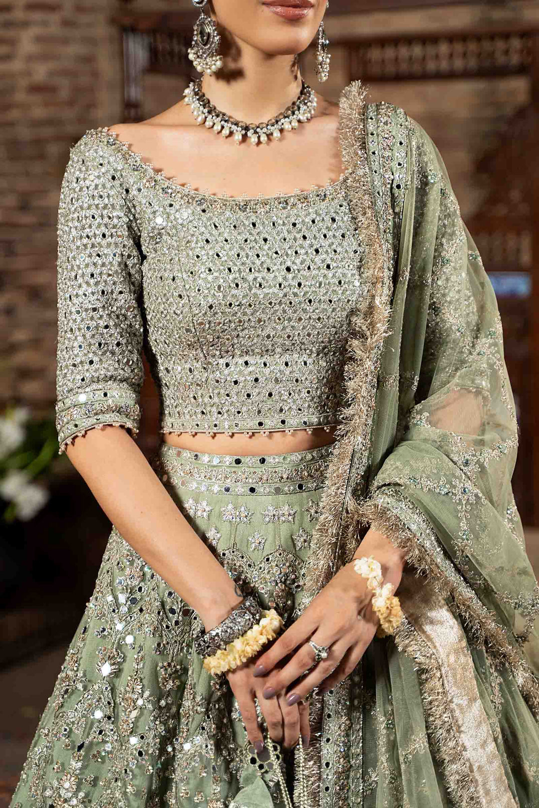 Maria B | Bridal Couture | Sarai - Designer Dress with Intricate embroidery and embellishments. Shop elegent wedding dress at Maria Faisal.