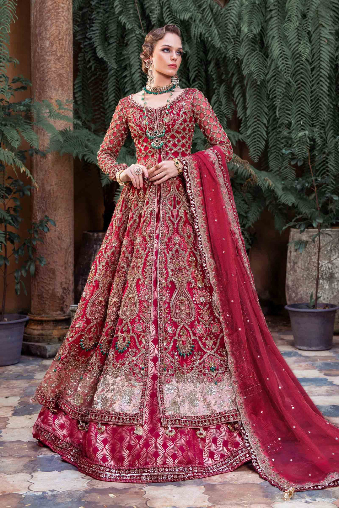 Maria B | Bridal Couture | Navera - Designer Dress with Intricate embroidery and embellishments. Shop elegent wedding dress at Maria Faisal.