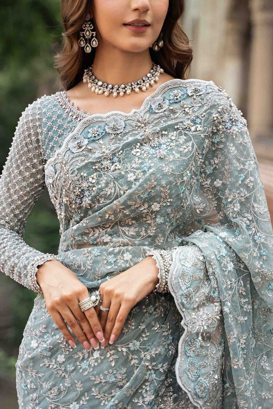 Maria B | Bridal Couture | Mabel - Designer Dress with Intricate embroidery and embellishments. Shop elegent wedding dress at Maria Faisal.