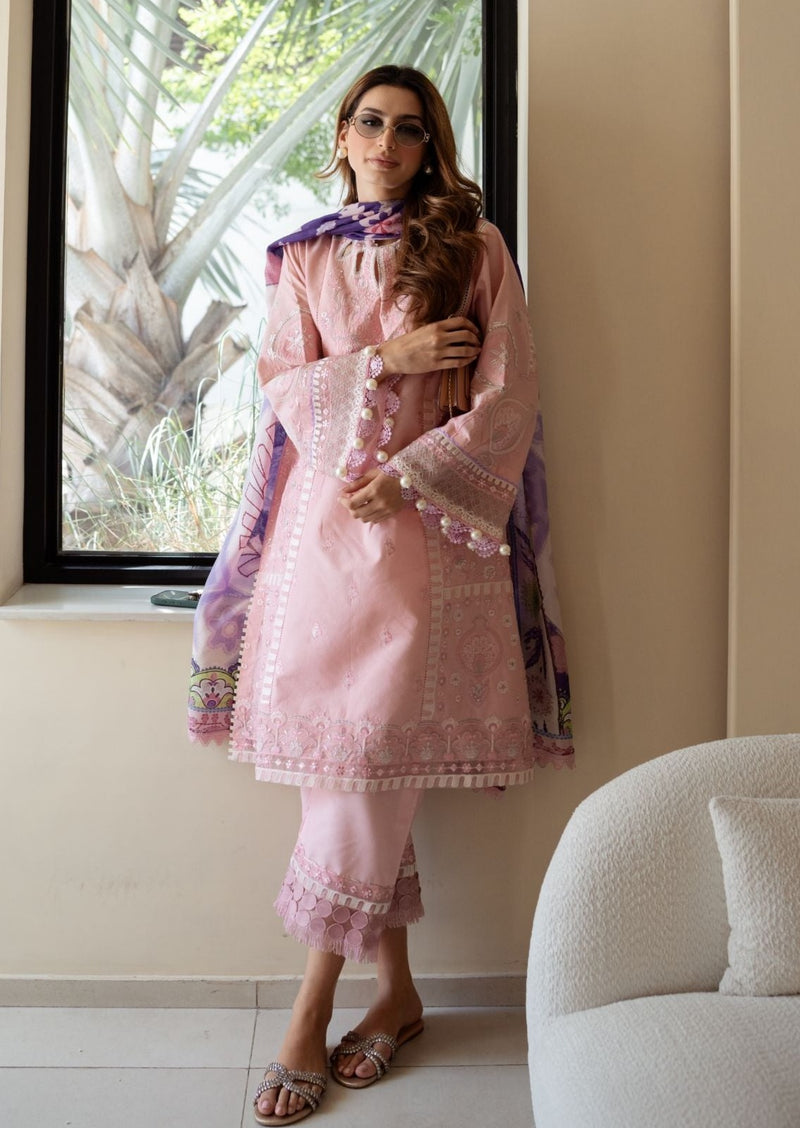 Sadaf Fawad Khan | Lawn 24 | Gina (A) - Designer Dress with Intricate embroidery and embellishments. Shop elegent wedding dress at Maria Faisal.