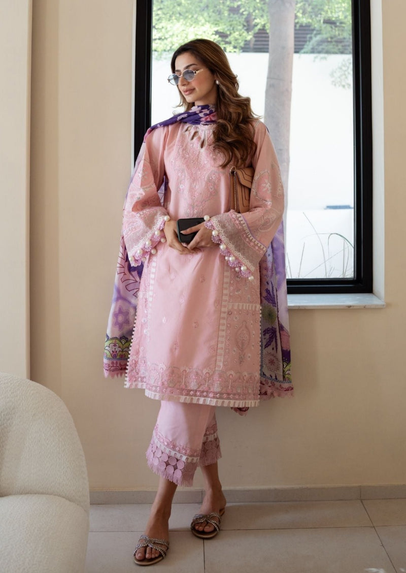 Sadaf Fawad Khan | Lawn 24 | Gina (A) - Designer Dress with Intricate embroidery and embellishments. Shop elegent wedding dress at Maria Faisal.