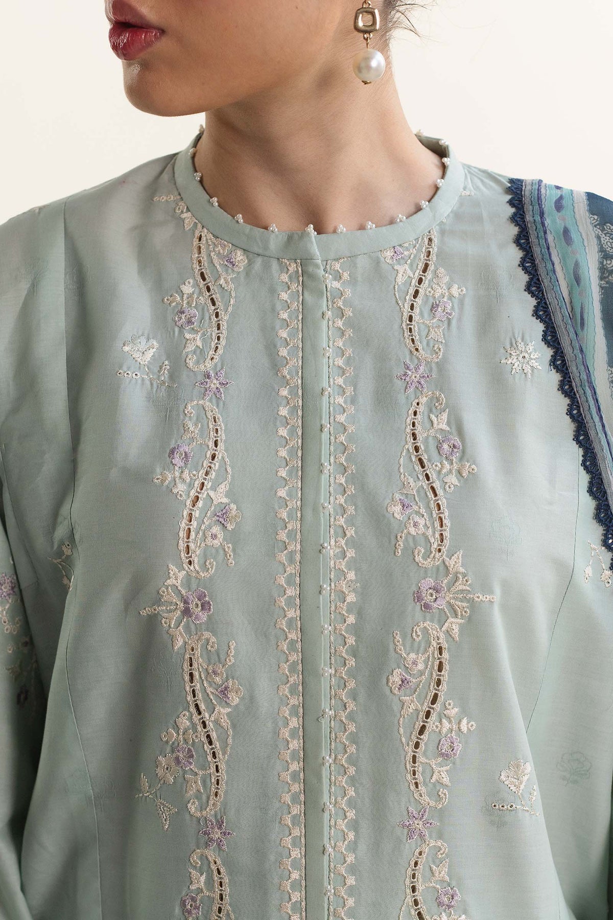 Zara Shahjahan | Coco Lawn Vol 2 | MIRA-8A - Designer Dress with Intricate embroidery and embellishments. Shop elegent wedding dress at Maria Faisal.