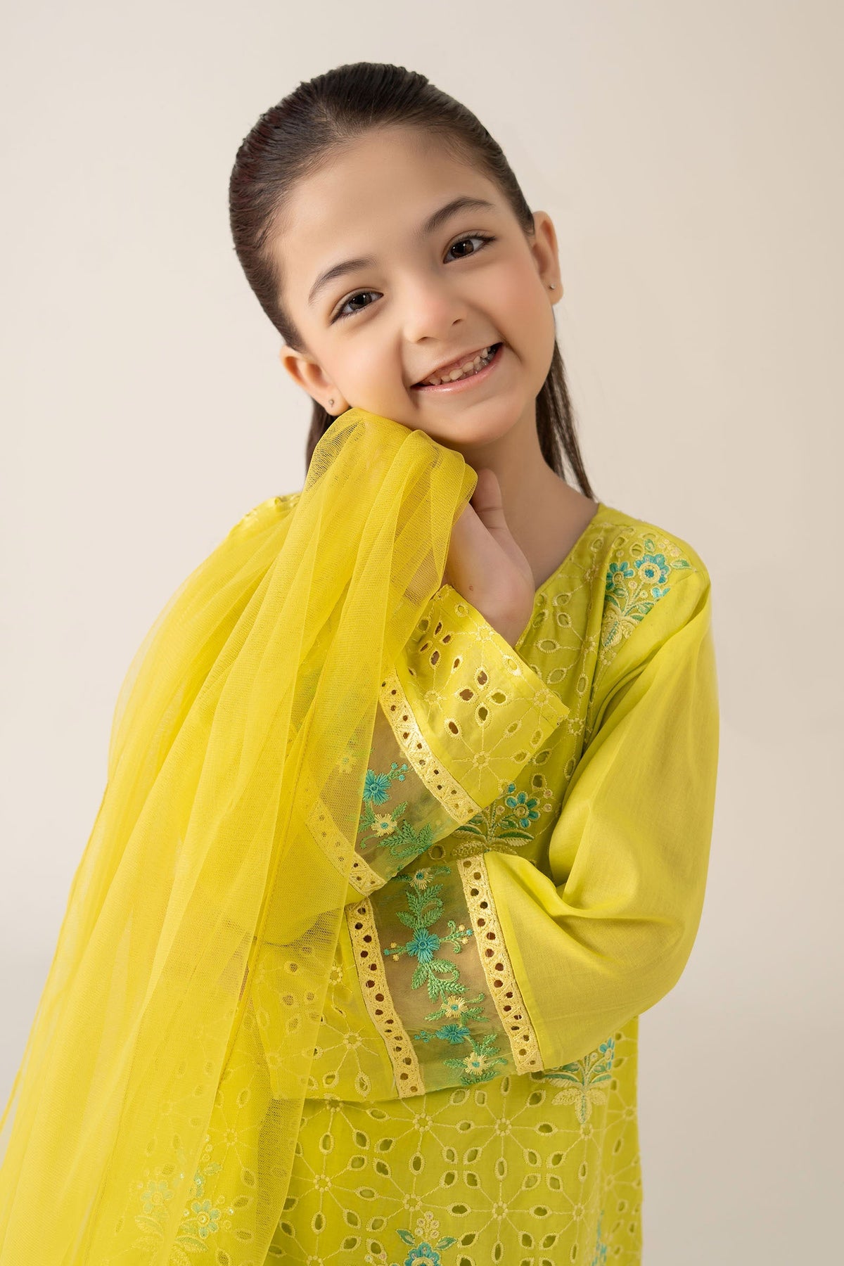 3 Piece Embroidered Lawn Suit - Kids Clothing - available at Maria Faisal in UK and USA.