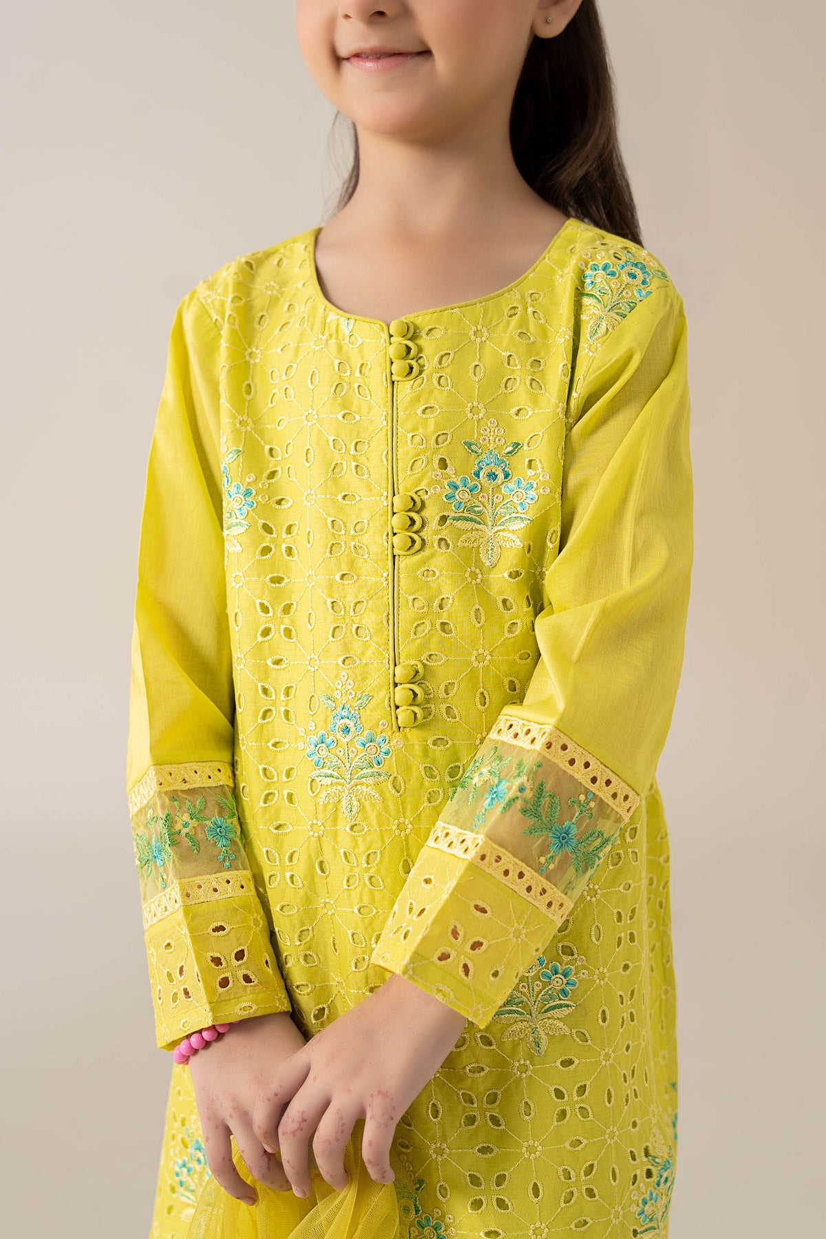 3 Piece Embroidered Lawn Suit - Kids Clothing - available at Maria Faisal in UK and USA.