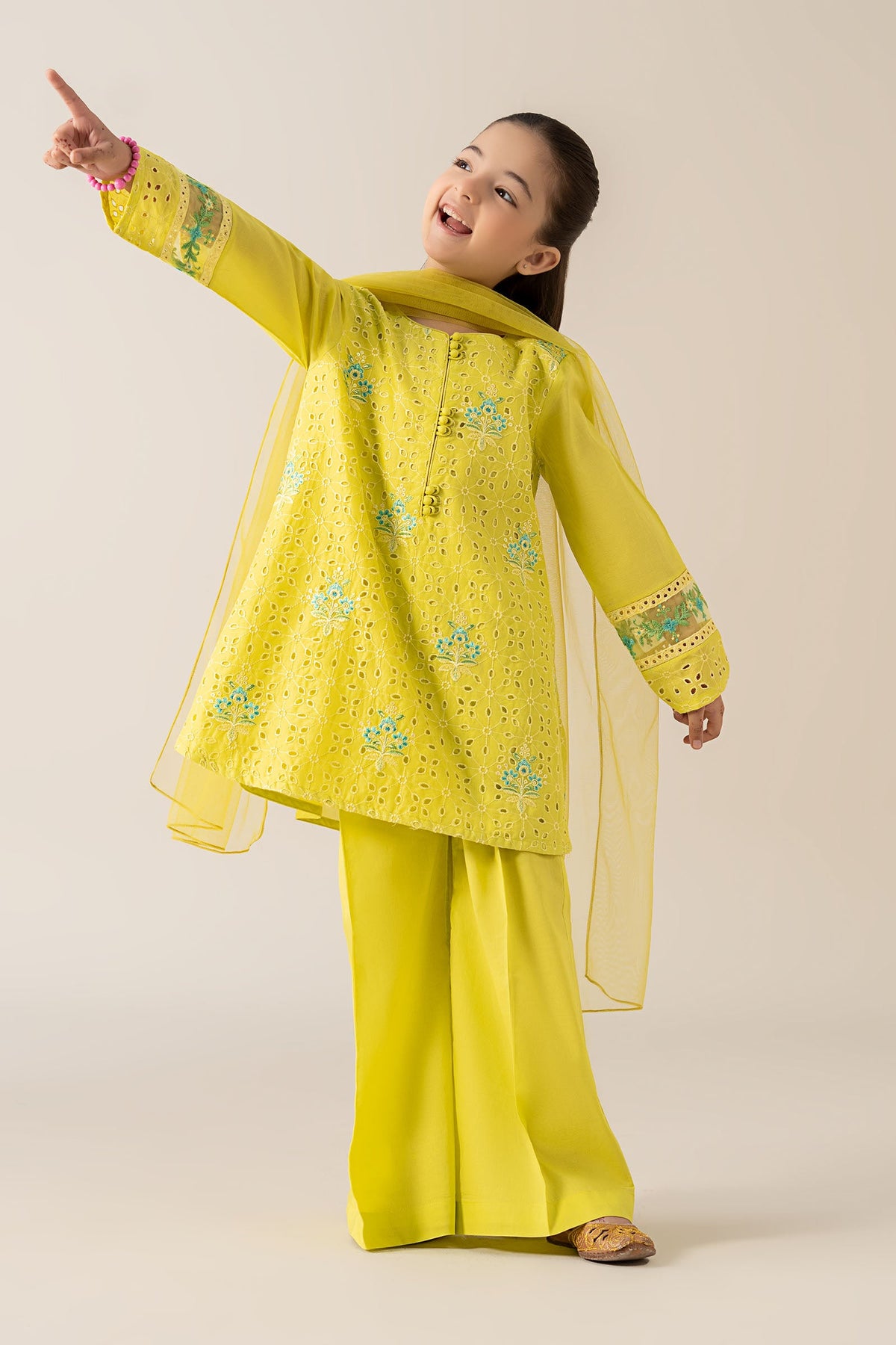 3 Piece Embroidered Lawn Suit - Kids Clothing - available at Maria Faisal in UK and USA.