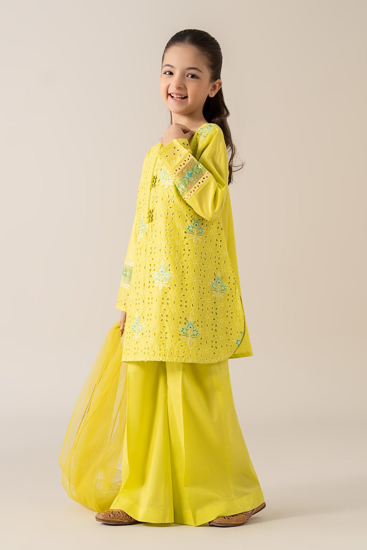 3 Piece Embroidered Lawn Suit - Kids Clothing - available at Maria Faisal in UK and USA.