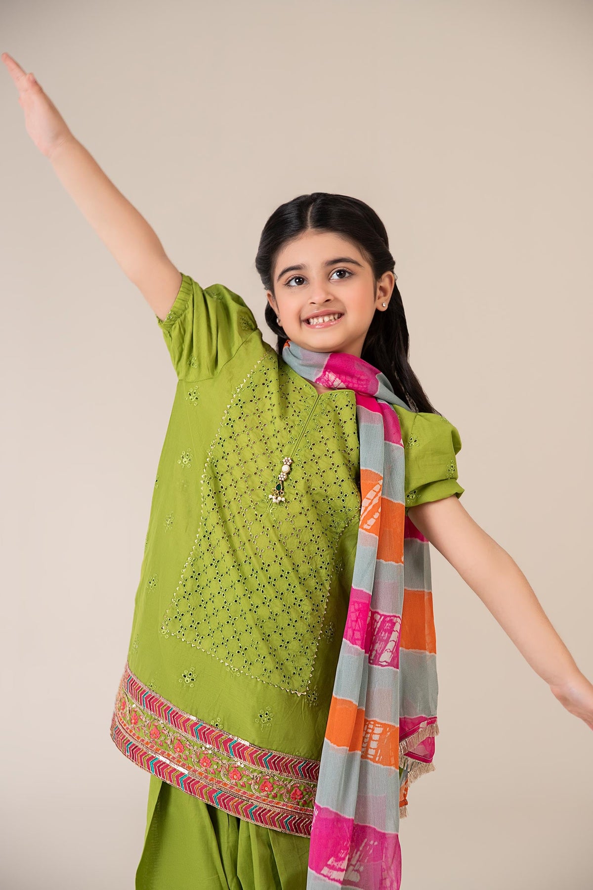 3 Piece Dyed Cambric Suit - Kids Clothes - available at Maria Faisal in UK and USA