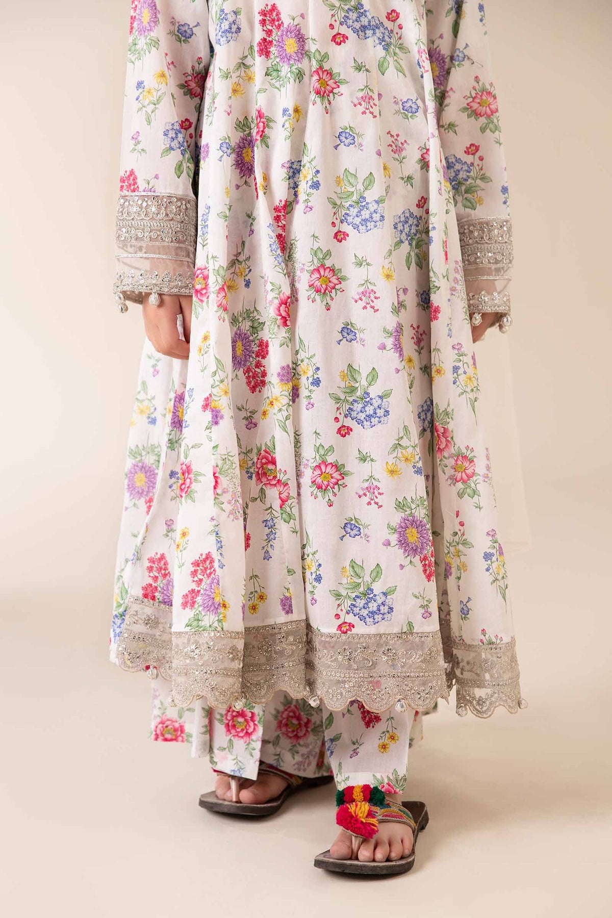 3 Piece Embroidered Lawn Suit - Kids Clothes - available at Maria Faisal in UK and USA