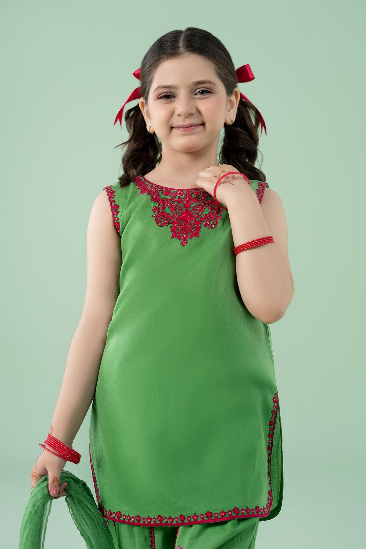 3 Piece Embroidered Lawn Suit - Kids Clothes - available at Maria Faisal in UK and USA