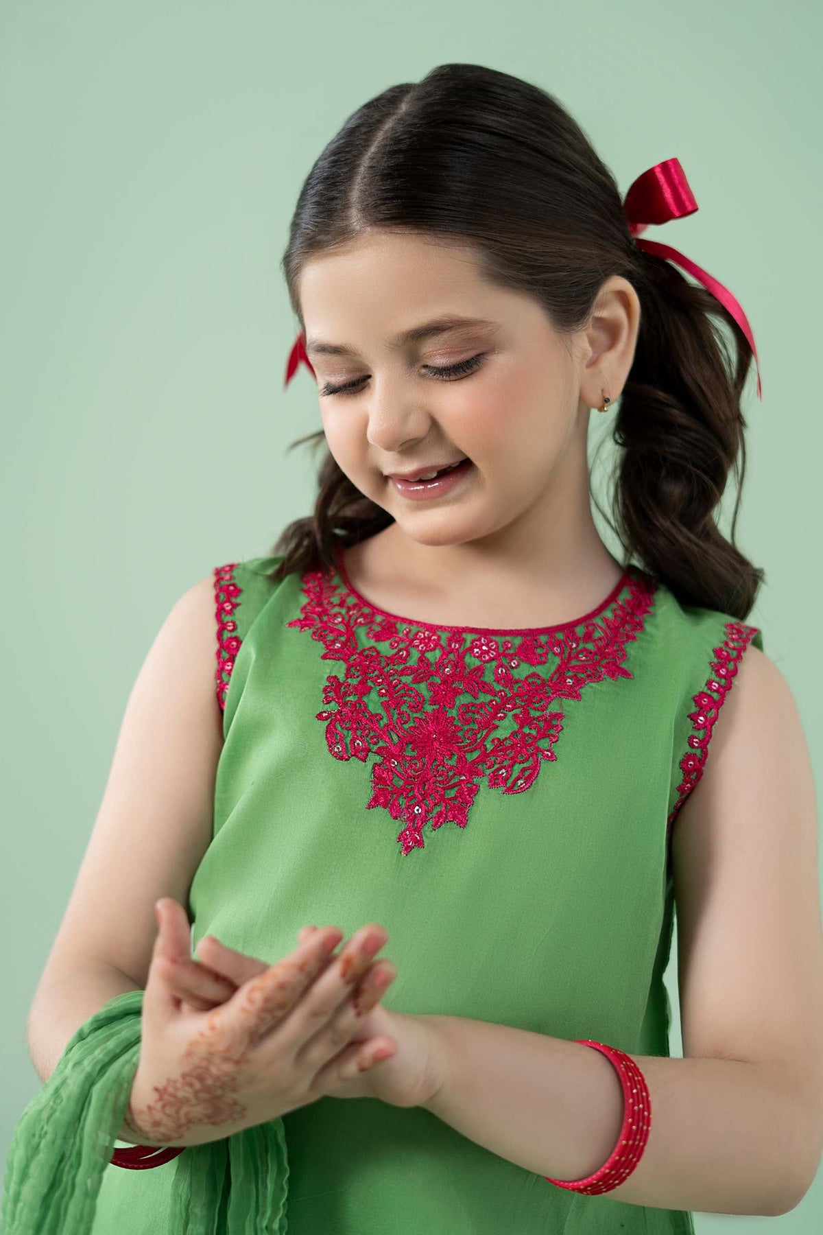 3 Piece Embroidered Lawn Suit - Kids Clothes - available at Maria Faisal in UK and USA