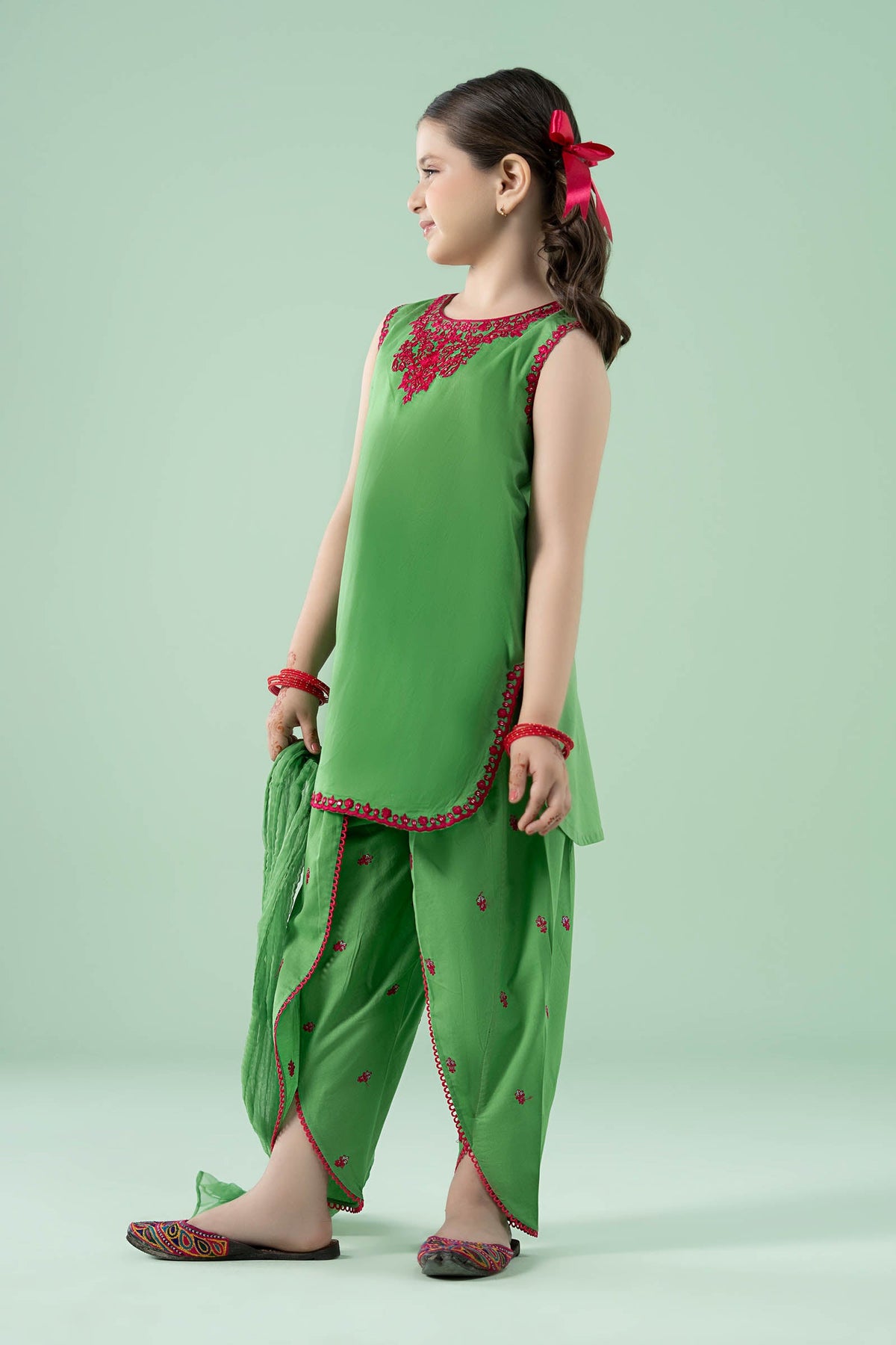 3 Piece Embroidered Lawn Suit - Kids Clothes - available at Maria Faisal in UK and USA