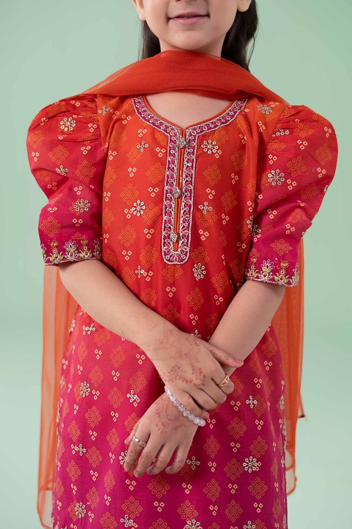 3 Piece Embroidered Lawn Suit - Kids Clothes - available at Maria Faisal in UK and USA