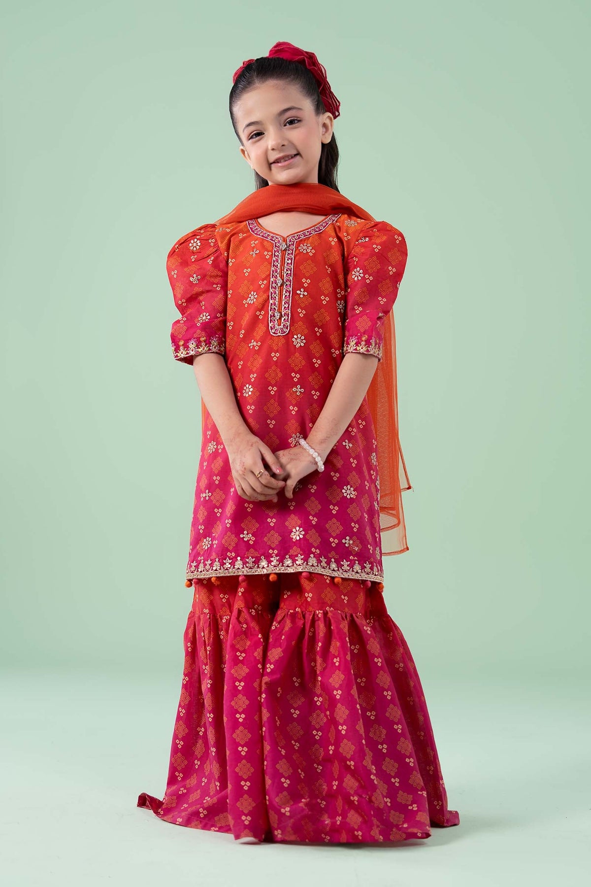 3 Piece Embroidered Lawn Suit - Kids Clothes - available at Maria Faisal in UK and USA