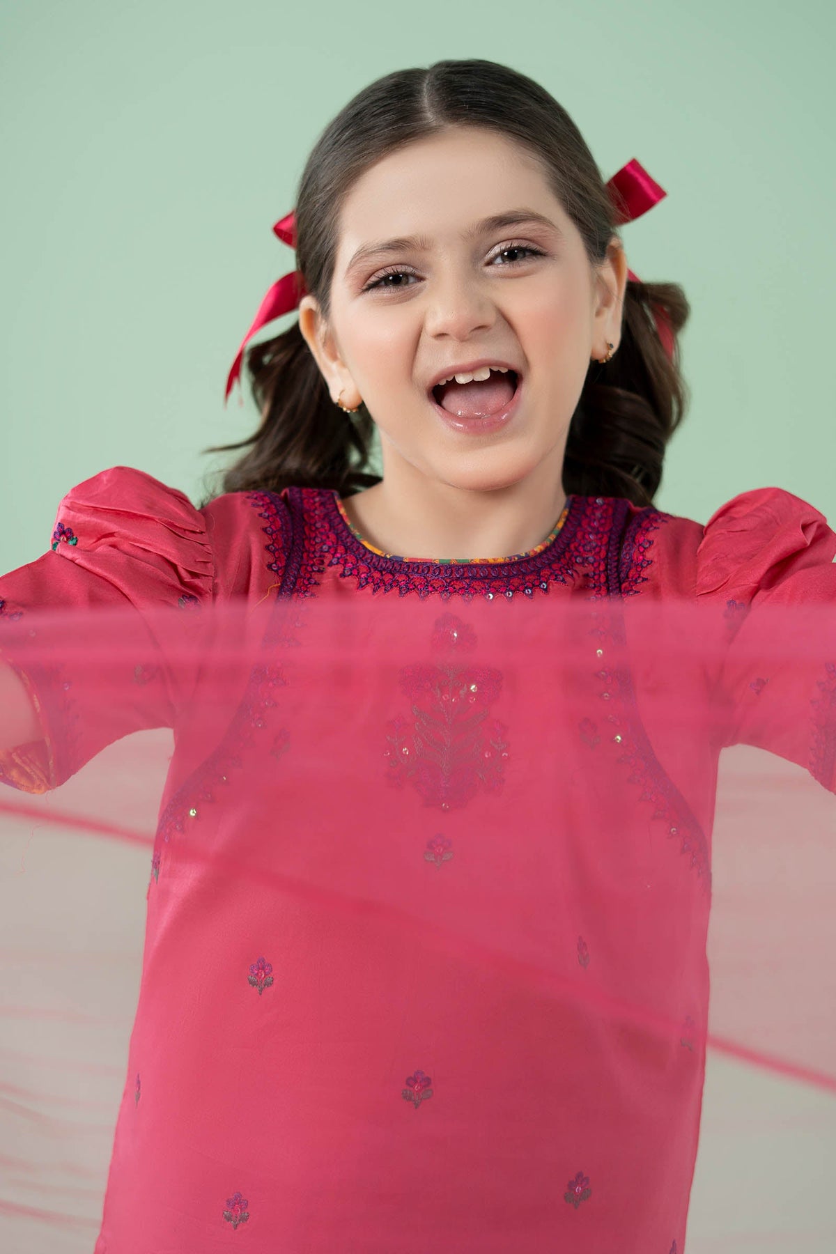 3 Piece Embroidered Lawn Suit - Kids Clothes - available at Maria Faisal in UK and USA