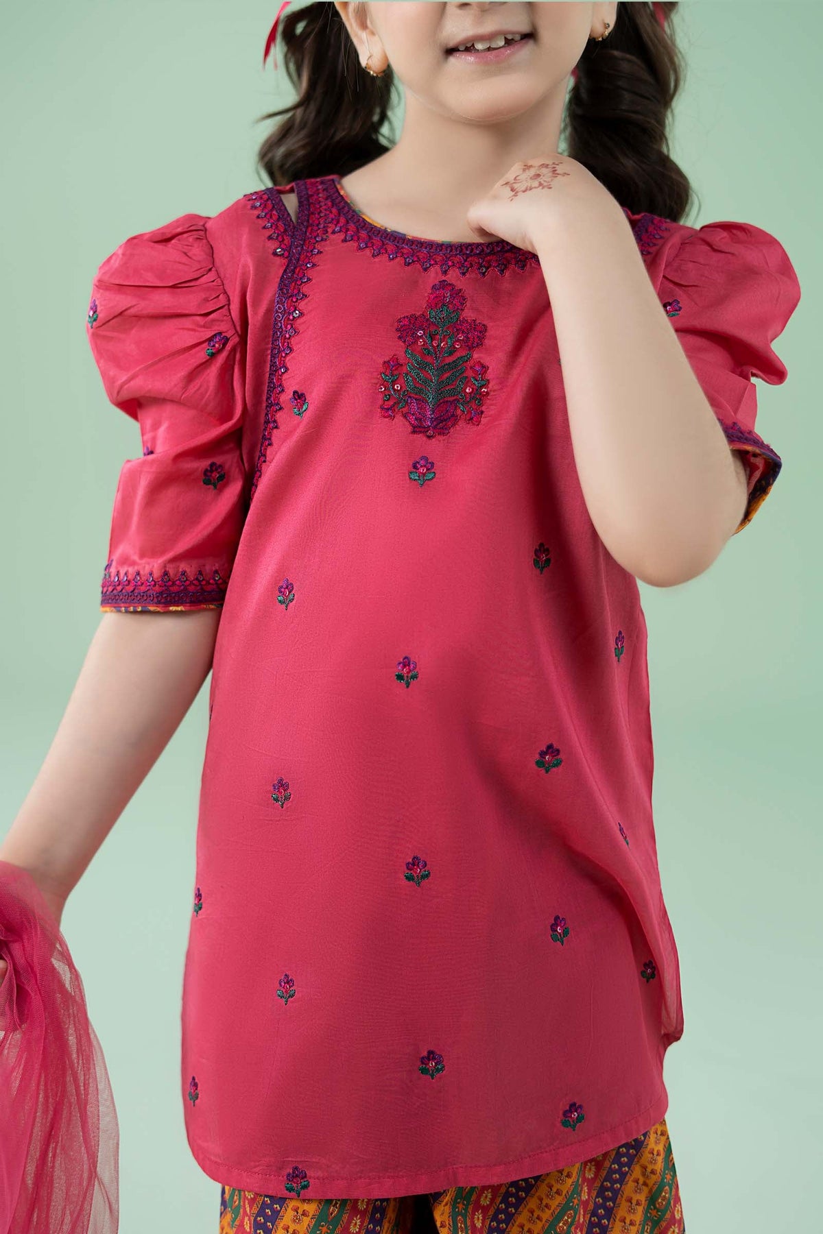 3 Piece Embroidered Lawn Suit - Kids Clothes - available at Maria Faisal in UK and USA