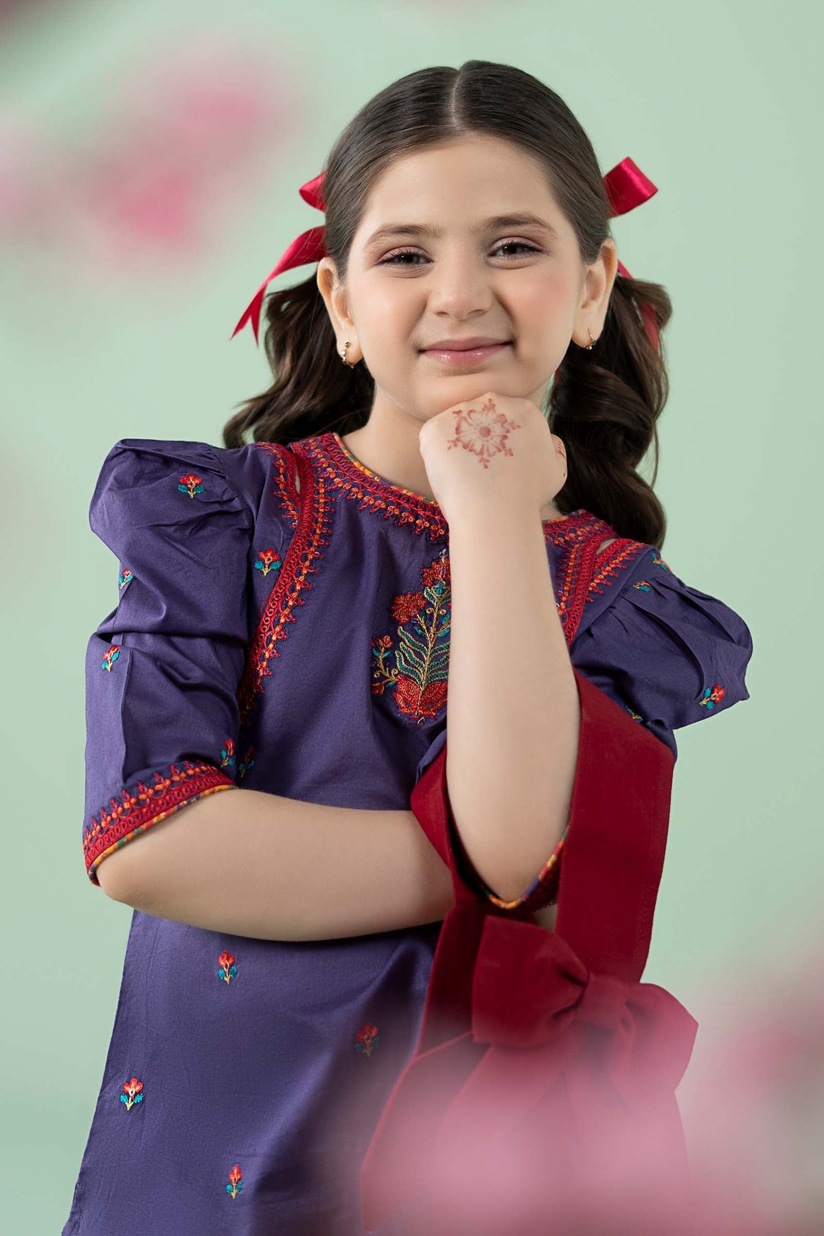 3 Piece Embroidered Lawn Suit - Kids Clothes - available at Maria Faisal in UK and USA