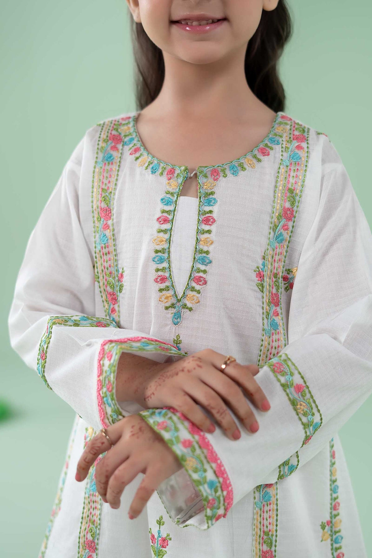 3 Piece Embroidered Dobby Suit - Kids Clothes - available at Maria Faisal in UK and USA