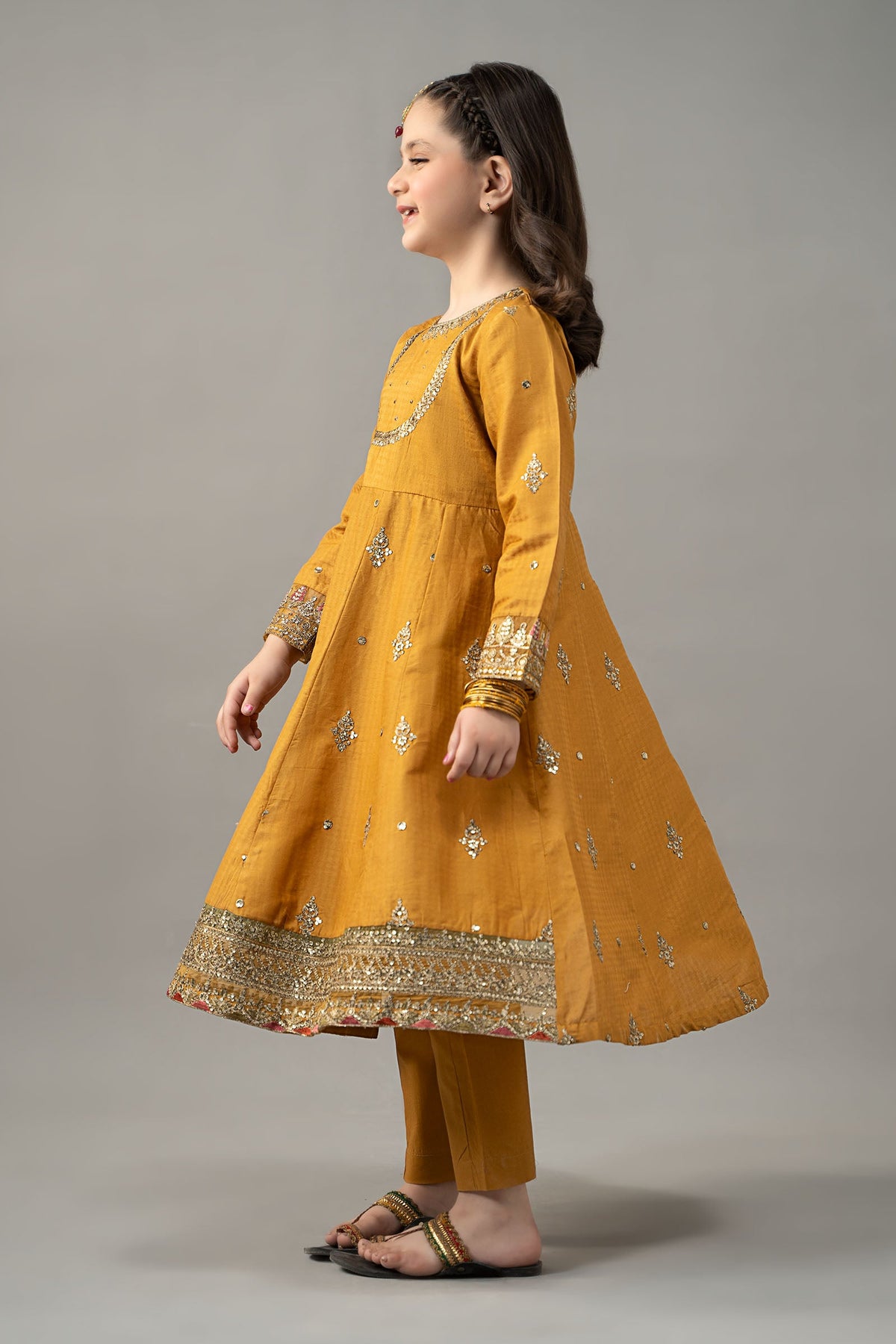 3 Piece Embroidered Dobby Lawn Suit - Kids Clothes - available at Maria Faisal in UK and USA