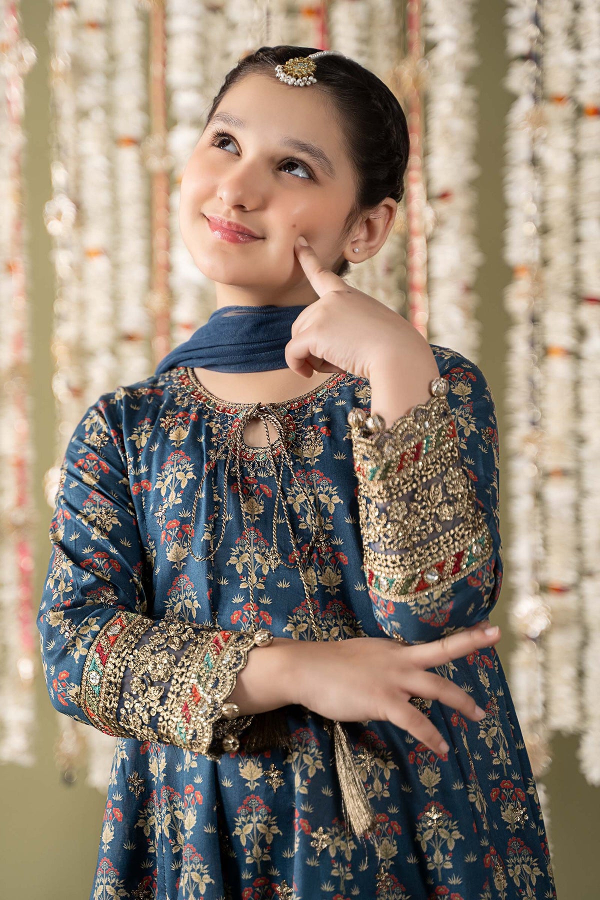 Maria B | 3 Piece Embroidered Lawn Suit | MKD-EF25-05 by Maria Faisal - Registered Vendor of : Maria B - type : Kids Clothes - 100% original wedding dresses
