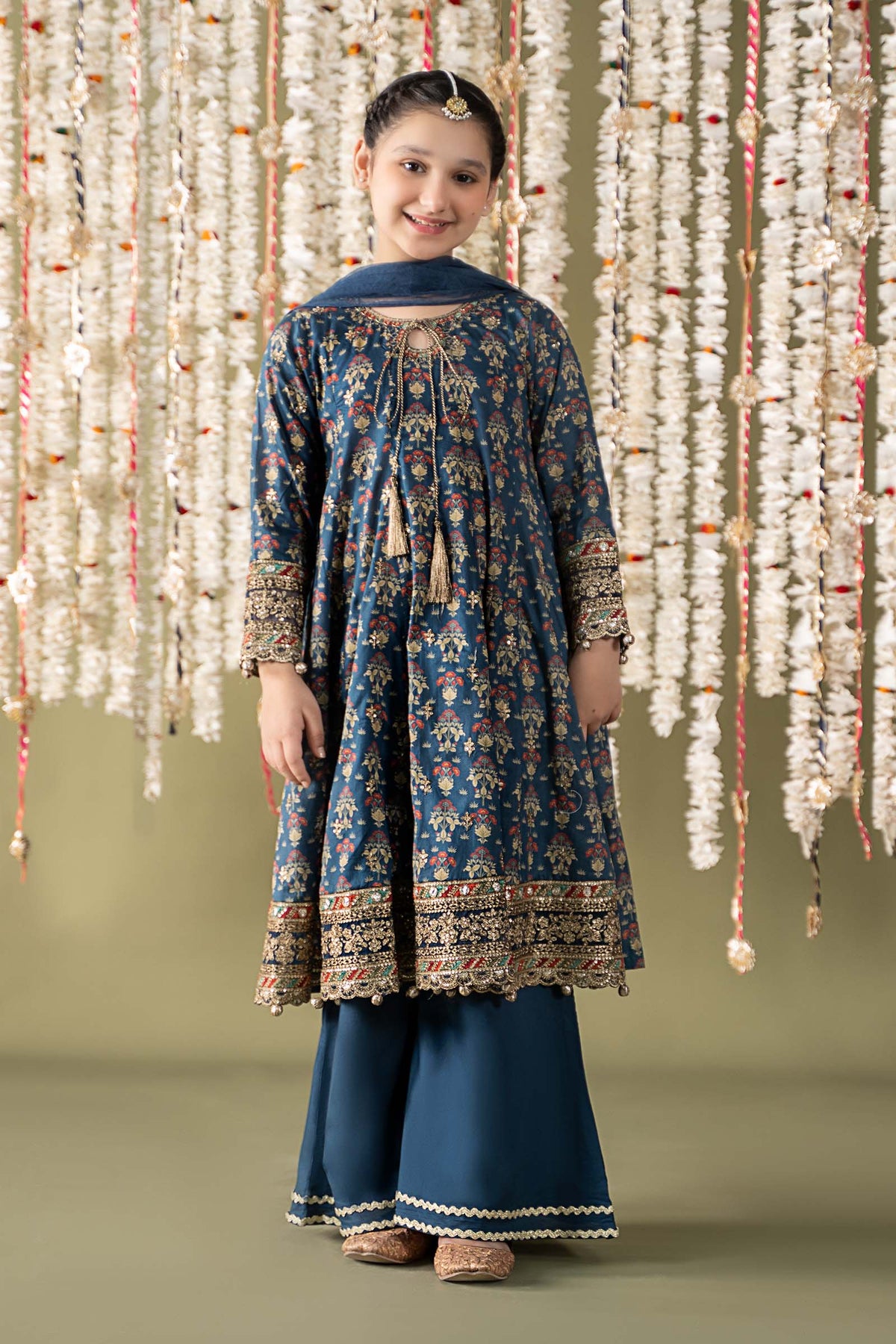 Maria B | 3 Piece Embroidered Lawn Suit | MKD-EF25-05 by Maria Faisal - Registered Vendor of : Maria B - type : Kids Clothes - 100% original wedding dresses