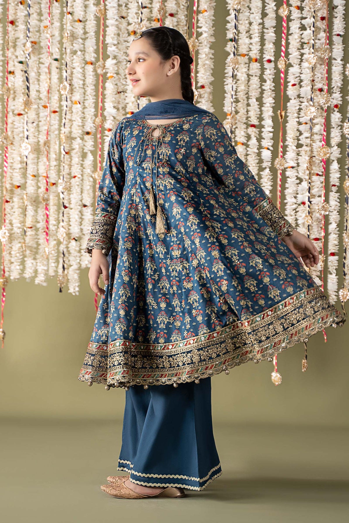 3 Piece Embroidered Lawn Suit - Kids Clothes - available at Maria Faisal in UK and USA