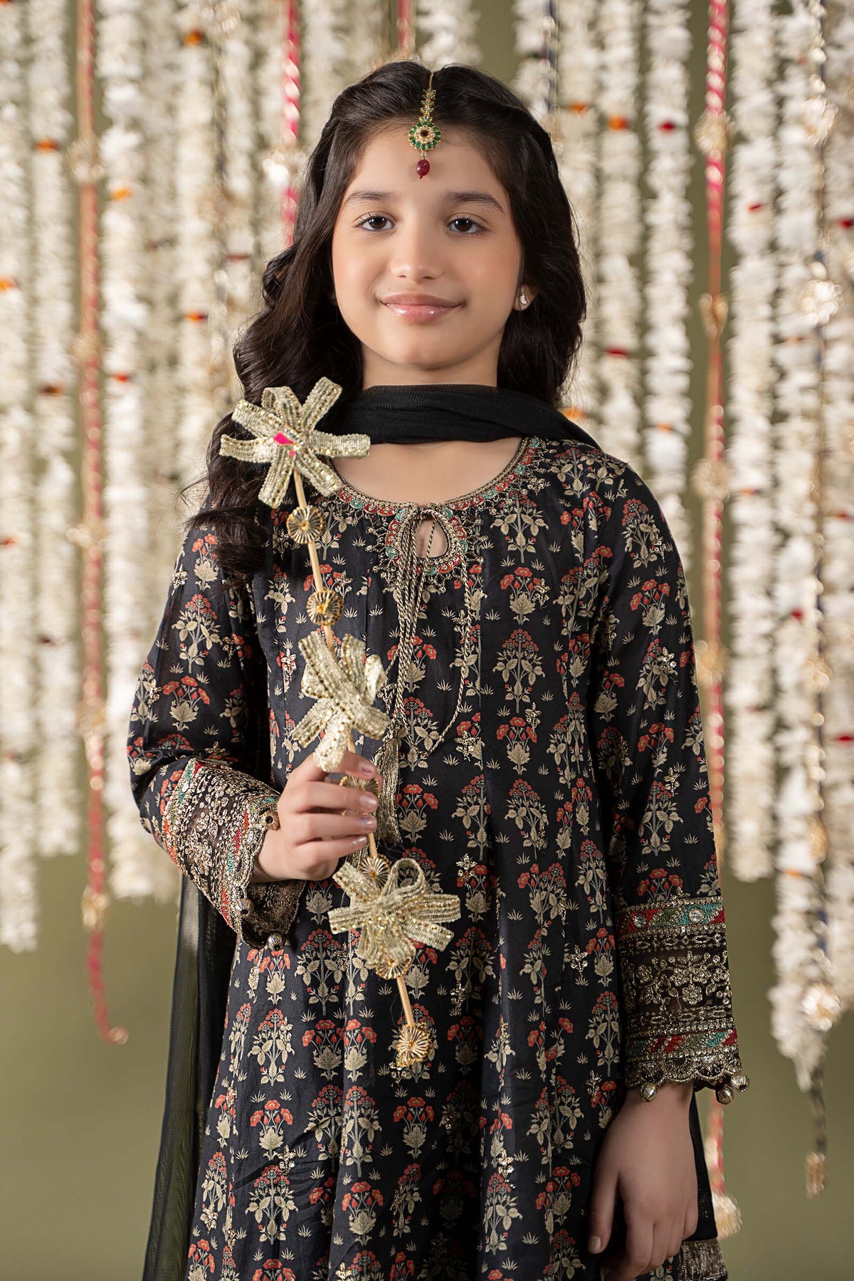 Maria B | 3 Piece Embroidered Lawn Suit | MKD-EF25-05 by Maria Faisal - Registered Vendor of : Maria B - type : Kids Clothes - 100% original wedding dresses
