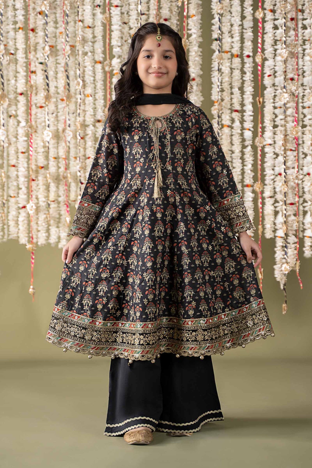 Maria B | 3 Piece Embroidered Lawn Suit | MKD-EF25-05 by Maria Faisal - Registered Vendor of : Maria B - type : Kids Clothes - 100% original wedding dresses
