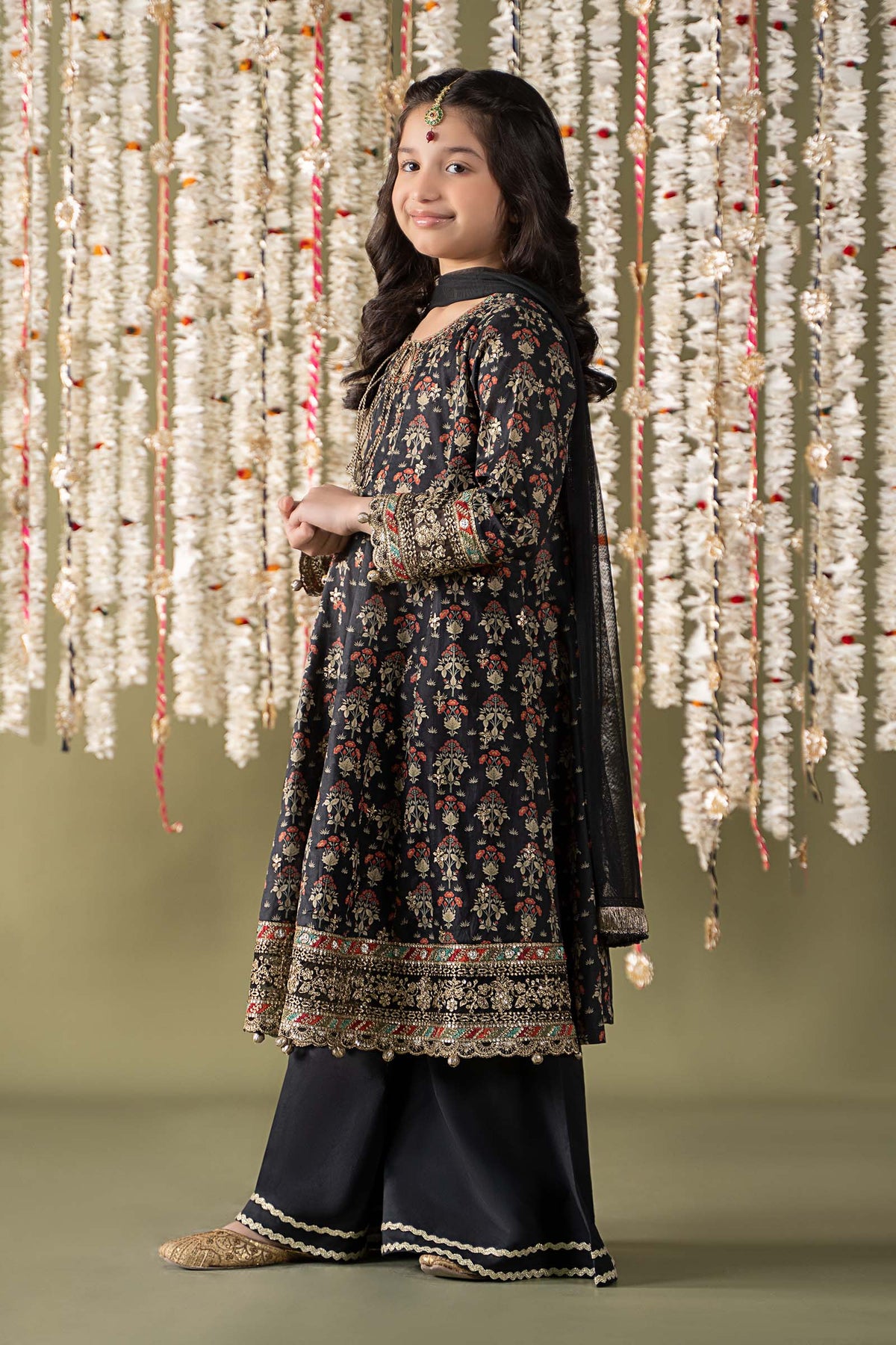 Maria B | 3 Piece Embroidered Lawn Suit | MKD-EF25-05 by Maria Faisal - Registered Vendor of : Maria B - type : Kids Clothes - 100% original wedding dresses