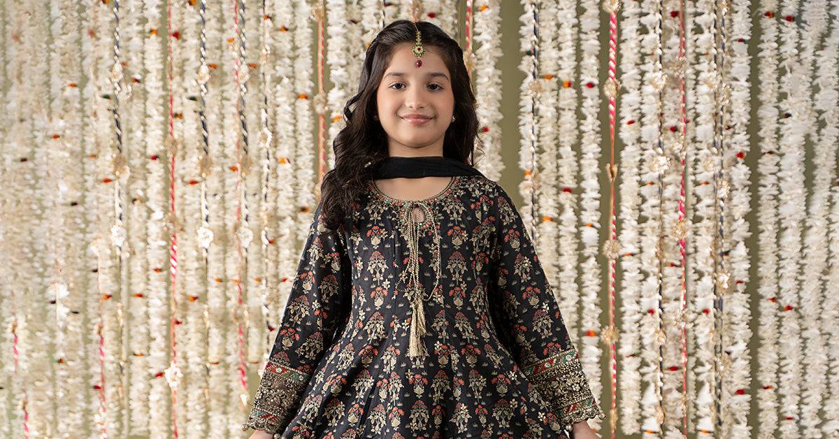 Maria B | 3 Piece Embroidered Lawn Suit | MKD-EF25-05 by Maria Faisal - Registered Vendor of : Maria B - type : Kids Clothes - 100% original wedding dresses