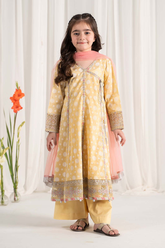 3 Piece Embroidered Lawn Suit - Kids Clothes - available at Maria Faisal in UK and USA