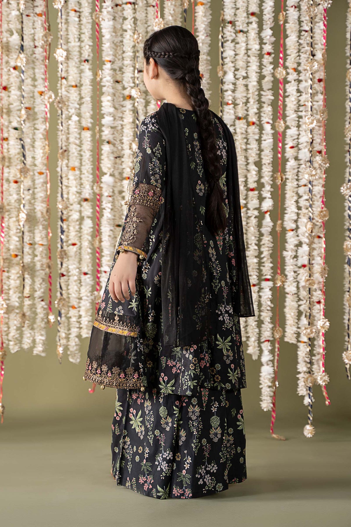 Maria B | 3 Piece Printed Lawn Suit | MKD-EF25-13 by Maria Faisal - Registered Vendor of : Maria B - type : Kids Clothes - 100% original wedding dresses
