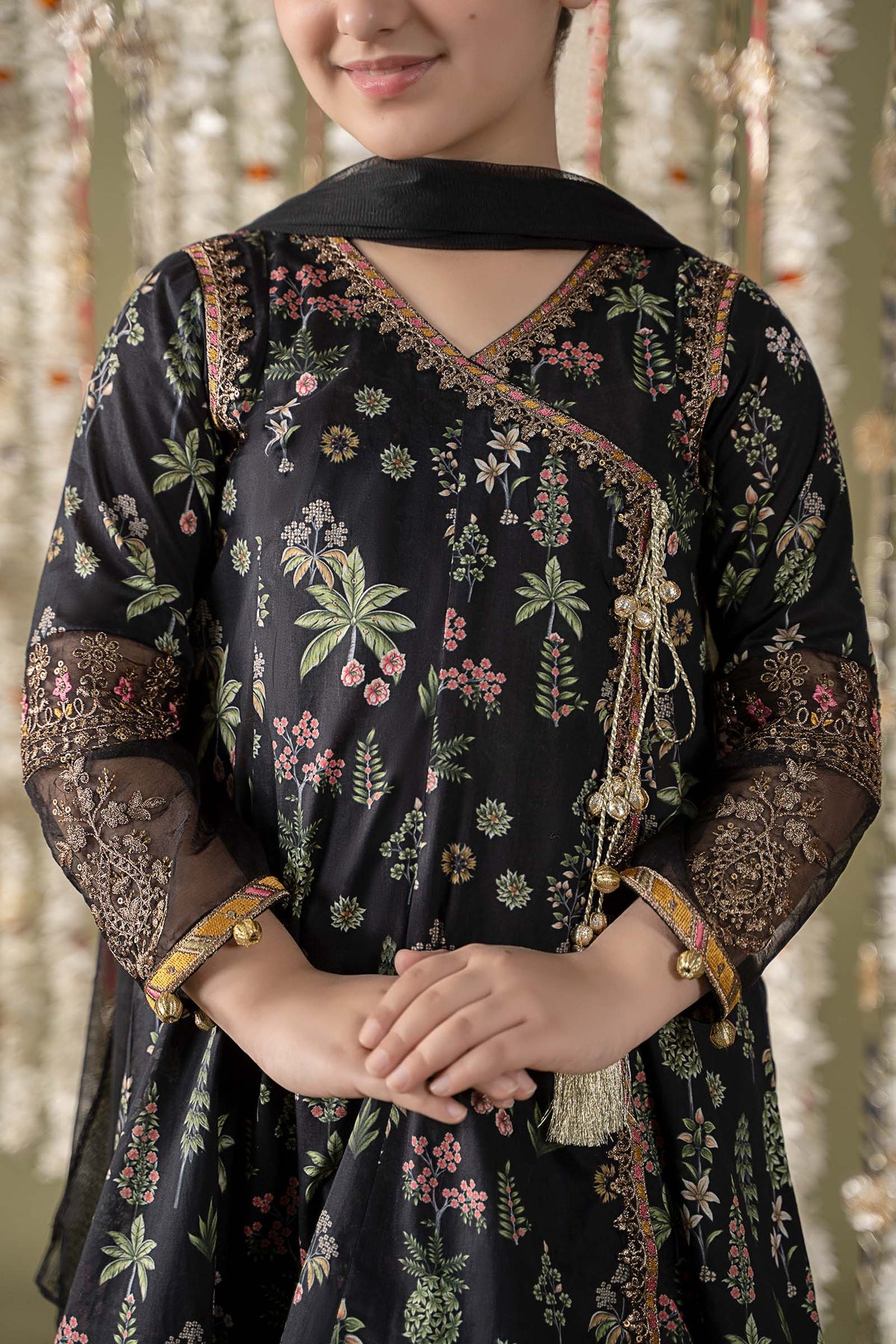 Maria B | 3 Piece Printed Lawn Suit | MKD-EF25-13 by Maria Faisal - Registered Vendor of : Maria B - type : Kids Clothes - 100% original wedding dresses