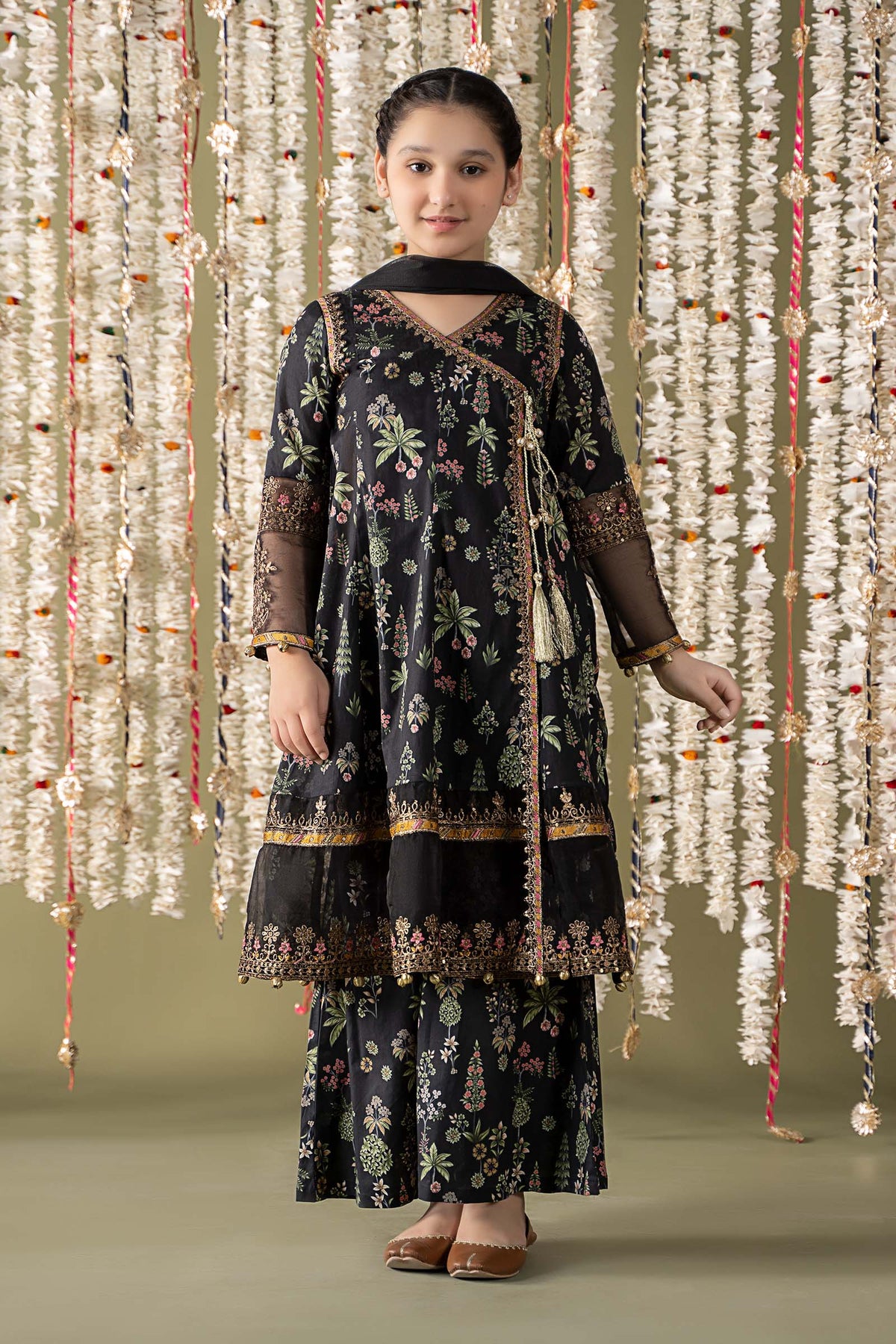 Maria B | 3 Piece Printed Lawn Suit | MKD-EF25-13 by Maria Faisal - Registered Vendor of : Maria B - type : Kids Clothes - 100% original wedding dresses