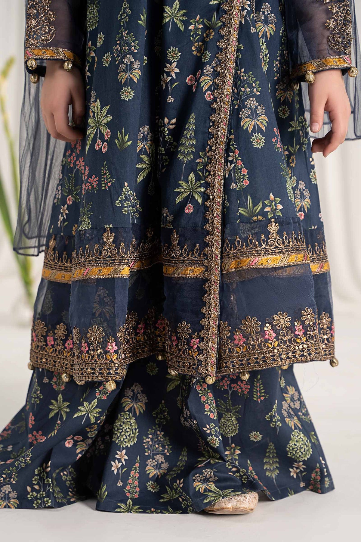 Maria B | 3 Piece Printed Lawn Suit | MKD-EF25-13 by Maria Faisal - Registered Vendor of : Maria B - type : Kids Clothes - 100% original wedding dresses
