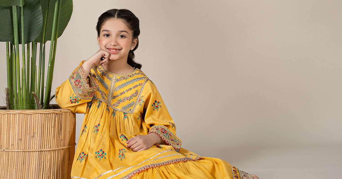 3 Piece Embroidered Lawn Suit - Kids Clothes - available at Maria Faisal in UK and USA