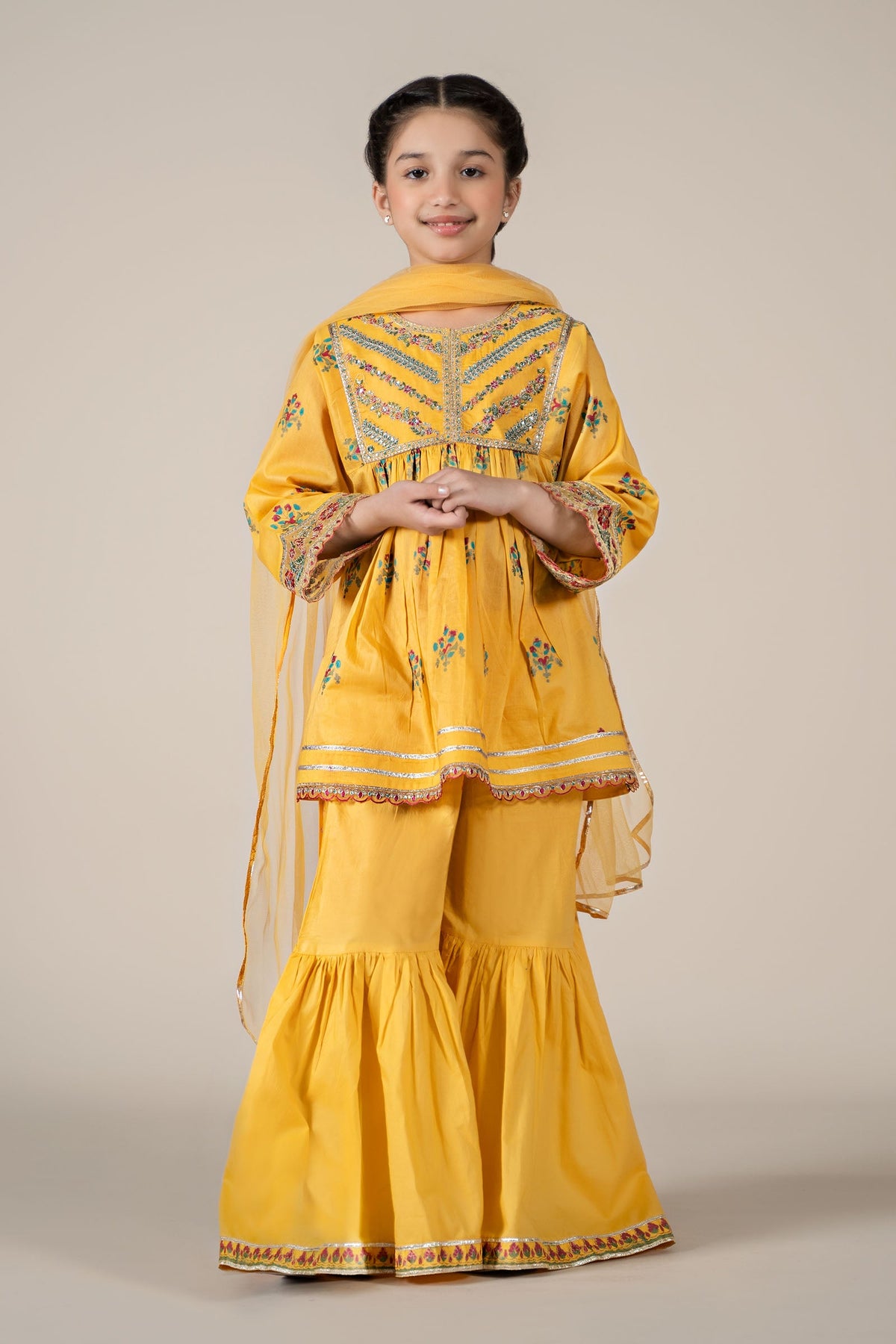 3 Piece Embroidered Lawn Suit - Kids Clothes - available at Maria Faisal in UK and USA
