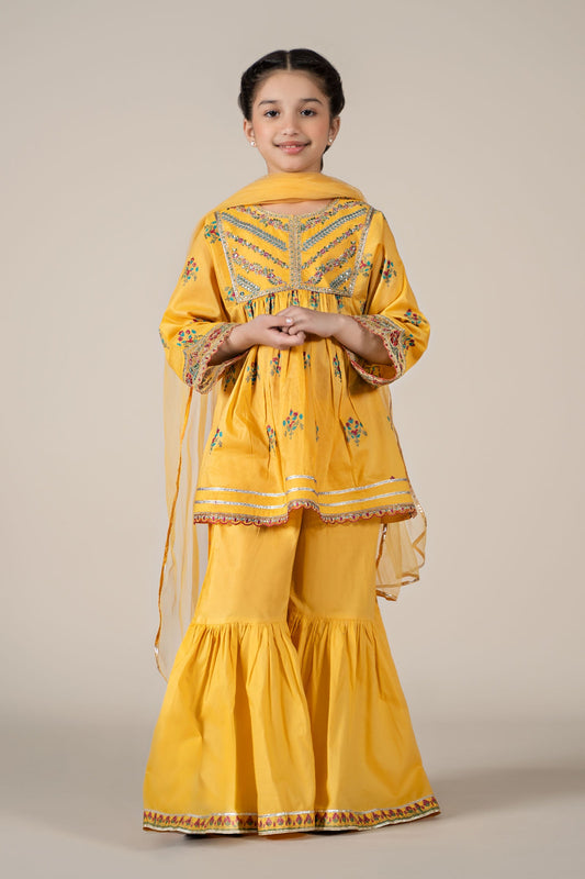 3 Piece Embroidered Lawn Suit - Kids Clothes - available at Maria Faisal in UK and USA