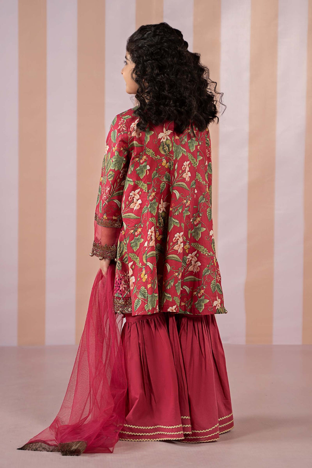 Maria B | 3 Piece Printed Lawn Suit | MKD-EF25-18 by Maria Faisal - Registered Vendor of : Maria B - type : Kids Clothes - 100% original wedding dresses