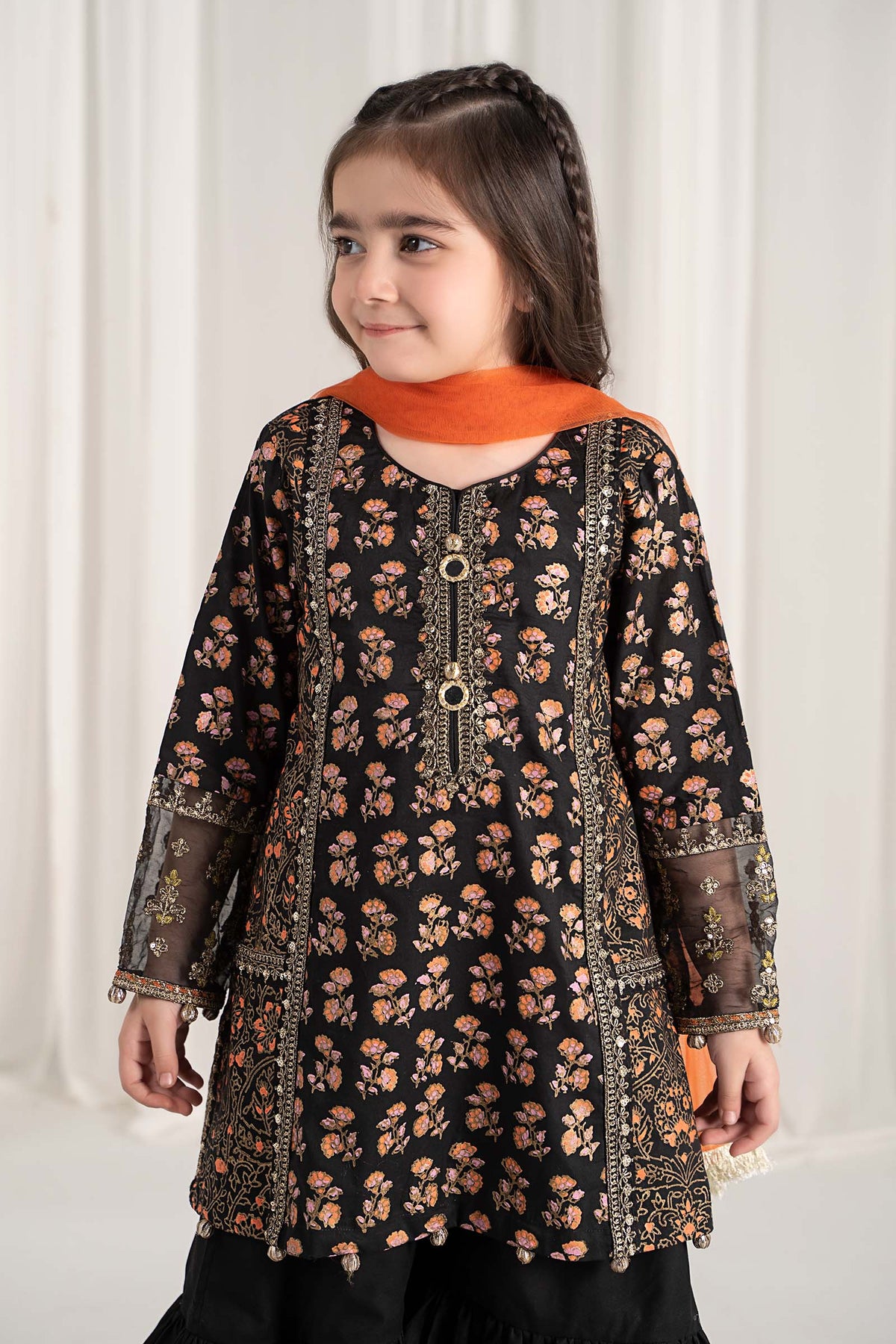 3 Piece Embroidered Lawn Suit - Kids Clothes - available at Maria Faisal in UK and USA