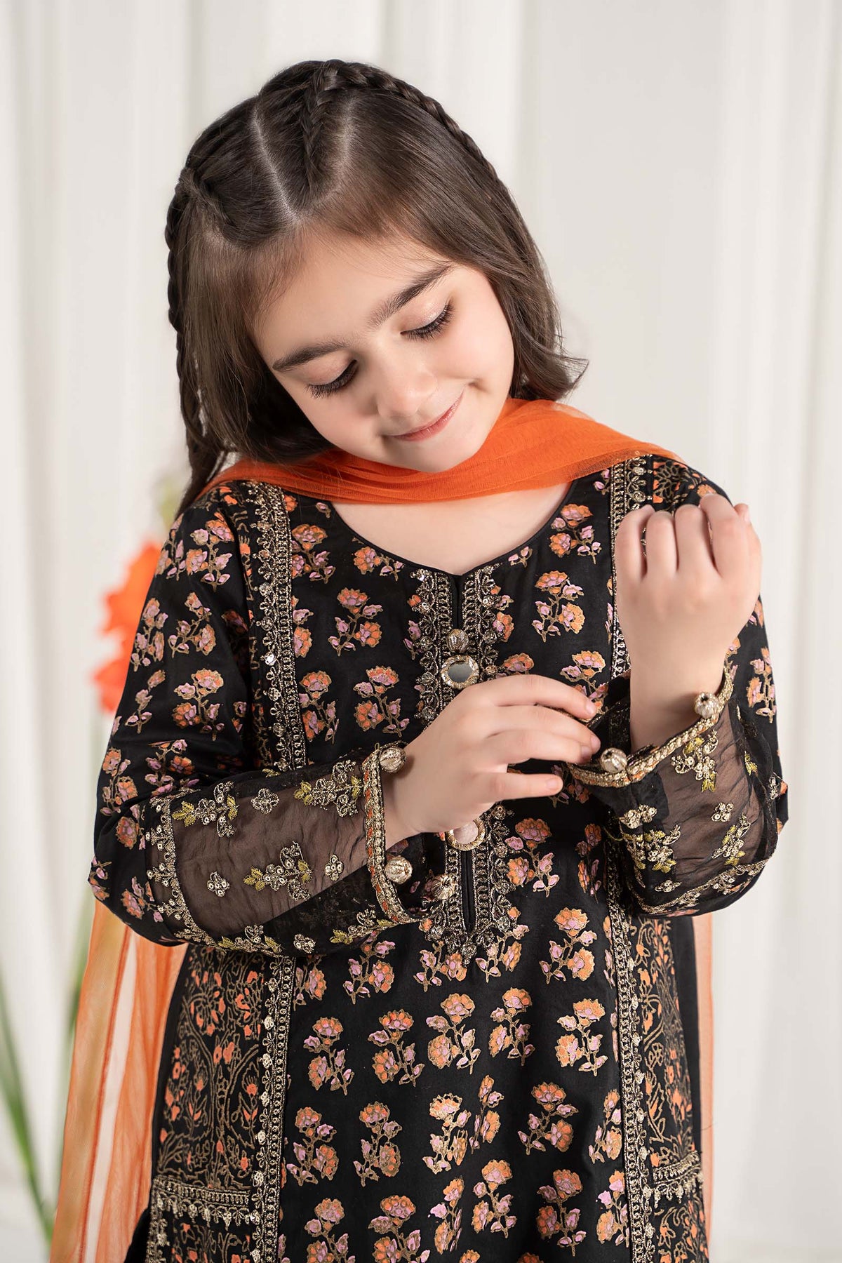 3 Piece Embroidered Lawn Suit - Kids Clothes - available at Maria Faisal in UK and USA