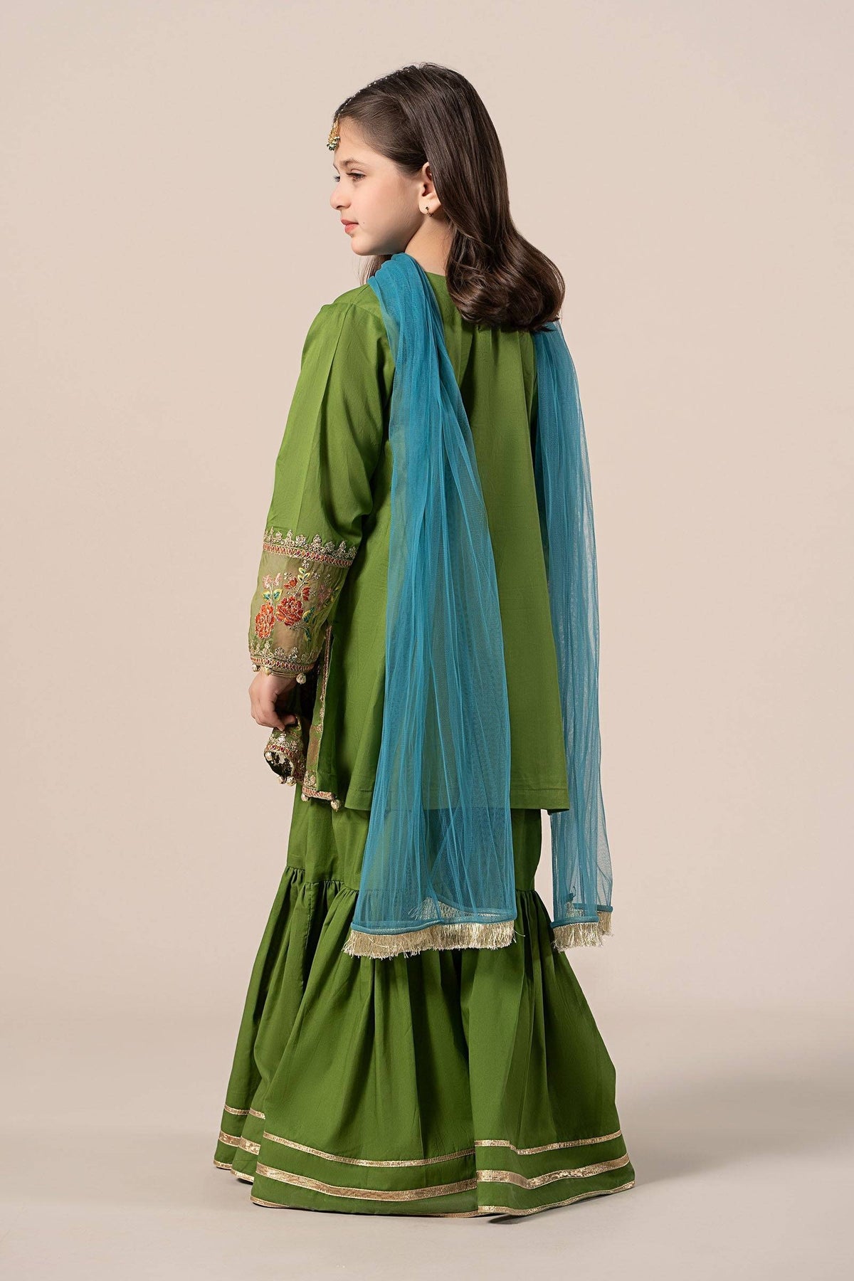 Maria B | 3 Piece Embroidered Lawn Suit | MKD-EF25-24 by Maria Faisal - Registered Vendor of : Maria B - type : Kids Clothes - 100% original wedding dresses