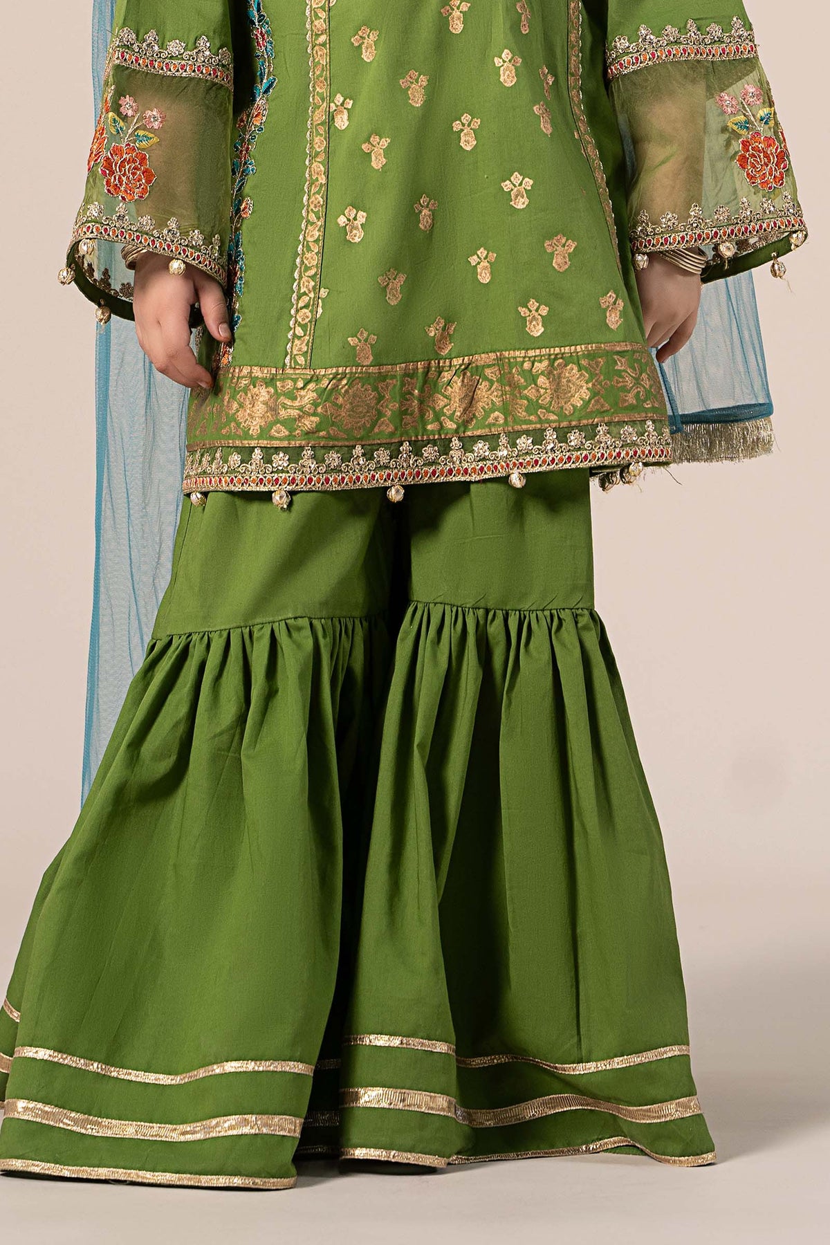 Maria B | 3 Piece Embroidered Lawn Suit | MKD-EF25-24 by Maria Faisal - Registered Vendor of : Maria B - type : Kids Clothes - 100% original wedding dresses