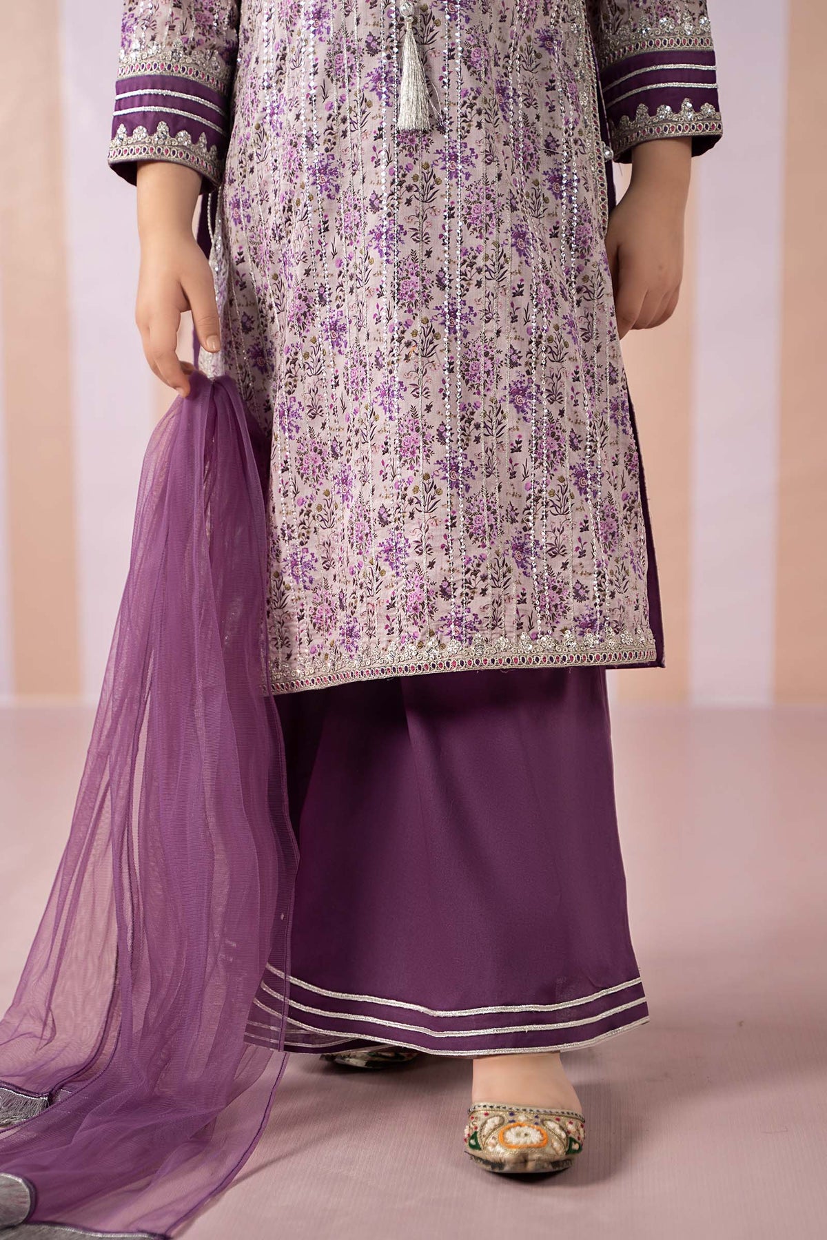3 Piece Embroidered Lawn Suit - Kids Clothes - available at Maria Faisal in UK and USA