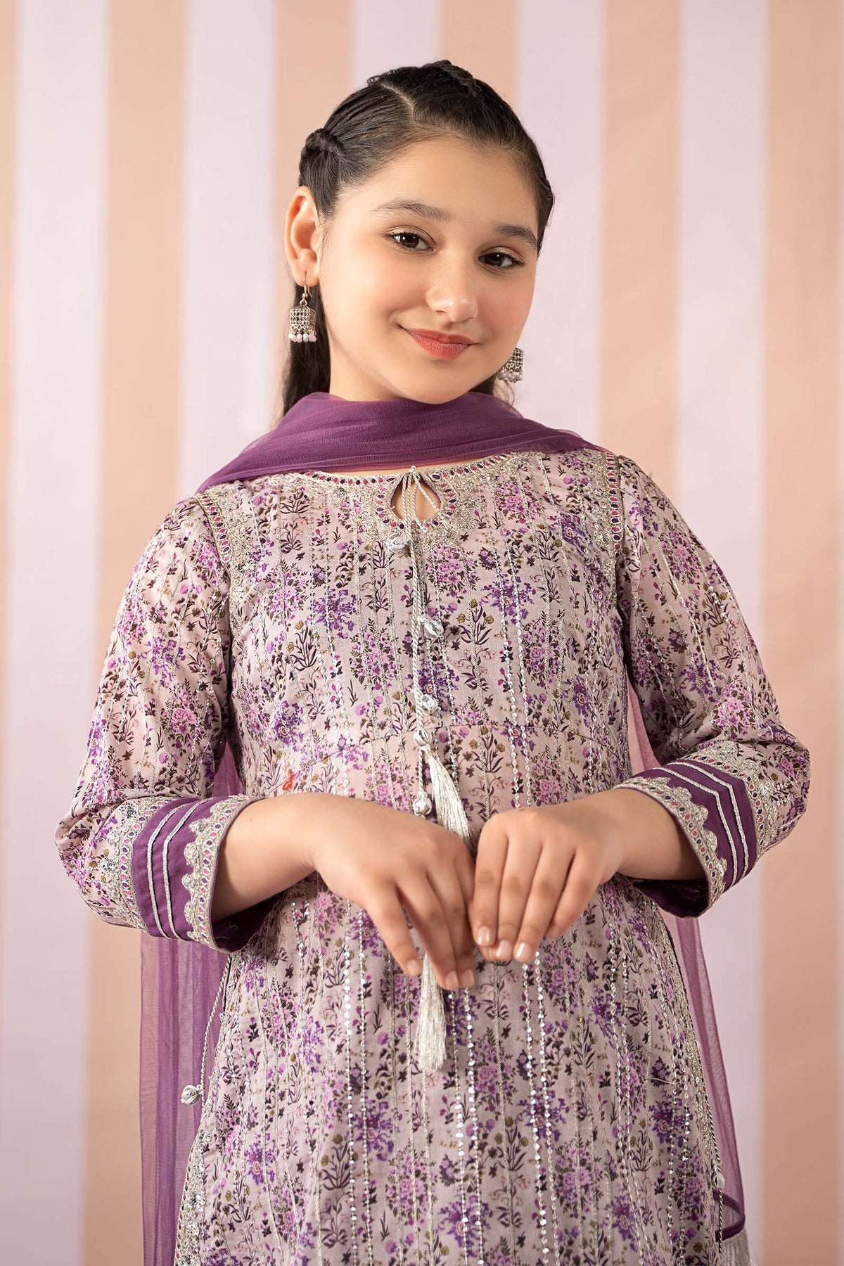 3 Piece Embroidered Lawn Suit - Kids Clothes - available at Maria Faisal in UK and USA
