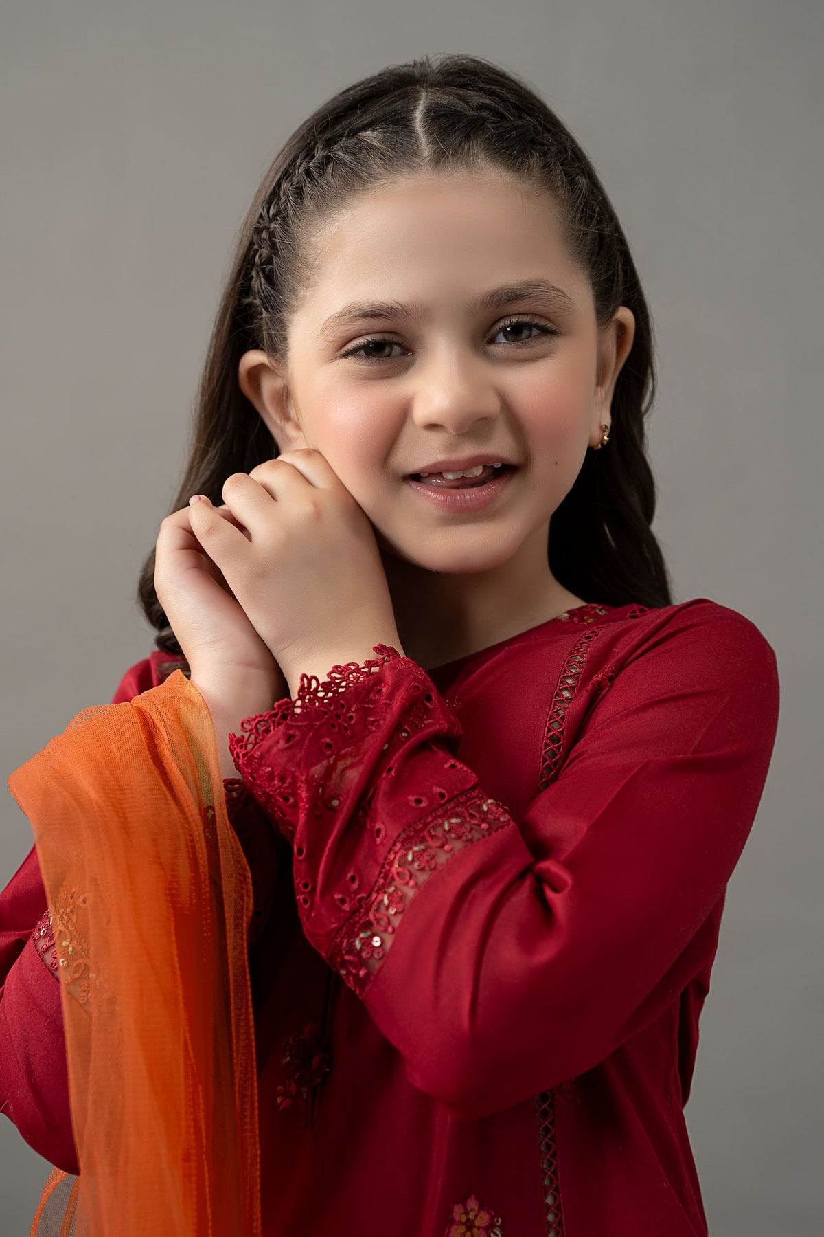 3 Piece Embroidered Lawn Suit - Kids Clothes - available at Maria Faisal in UK and USA