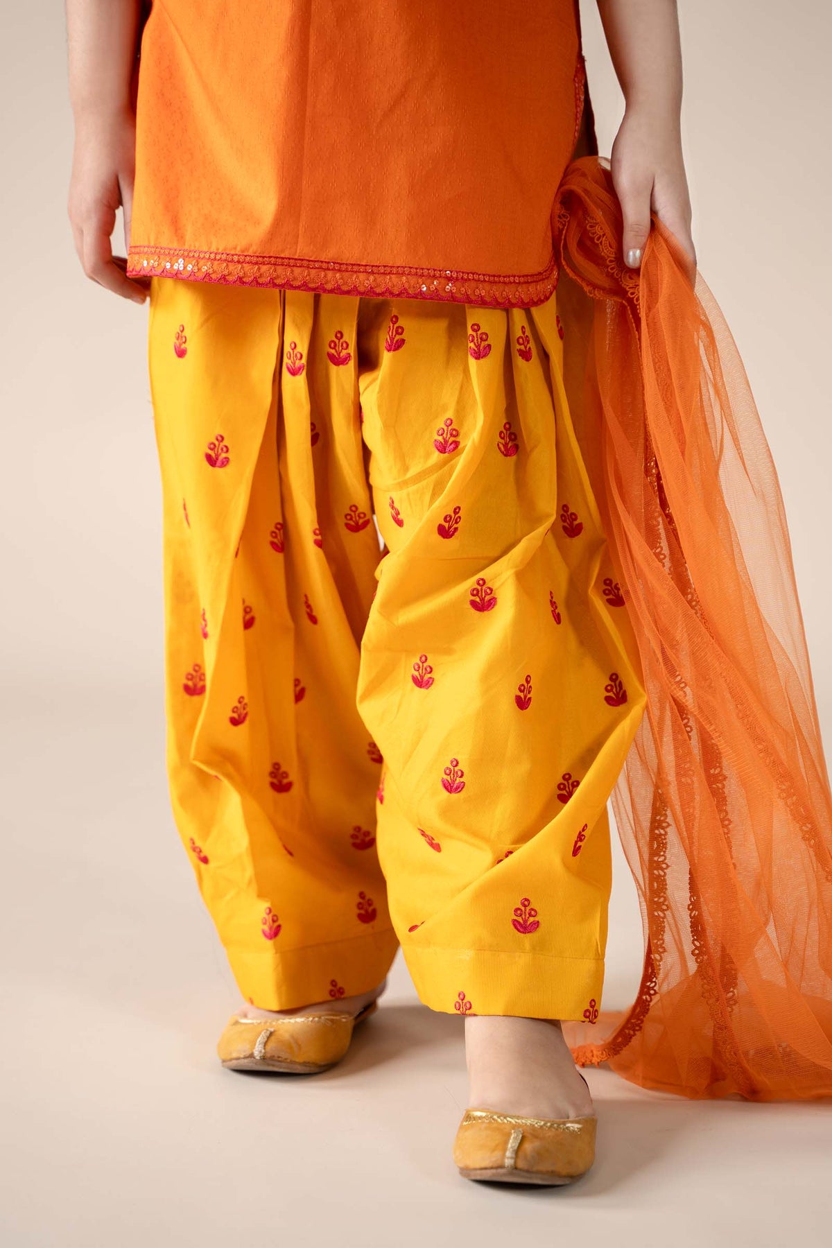 3 Piece Embroidered Dobby Lawn Suit - Kids Clothes - available at Maria Faisal in UK and USA